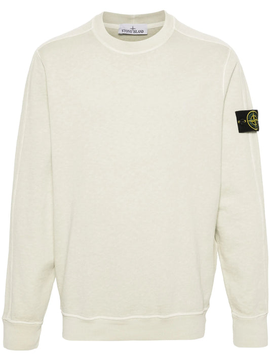 Compass-badge cotton sweatshirt