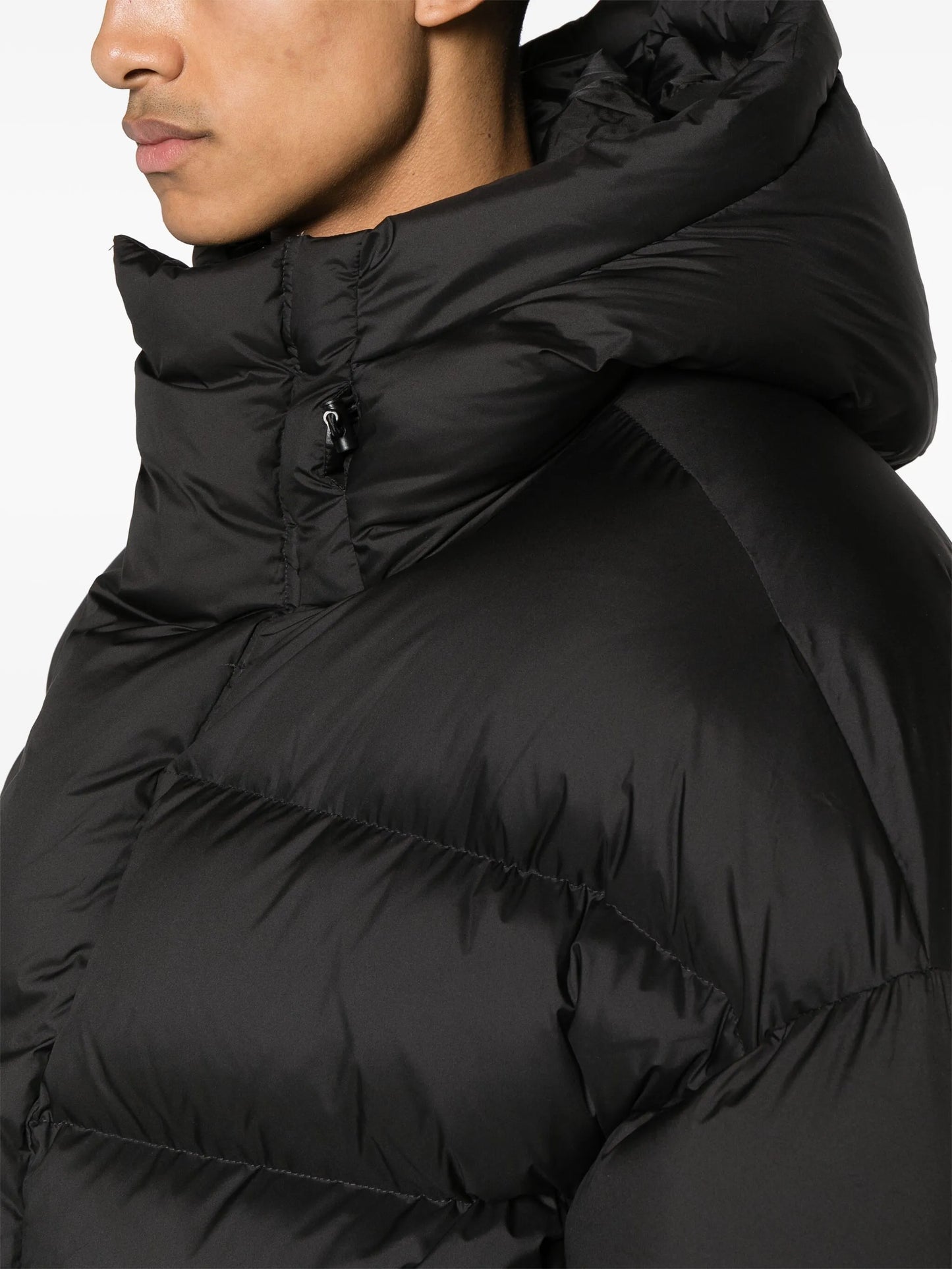 hooded duck-down puffer jacket