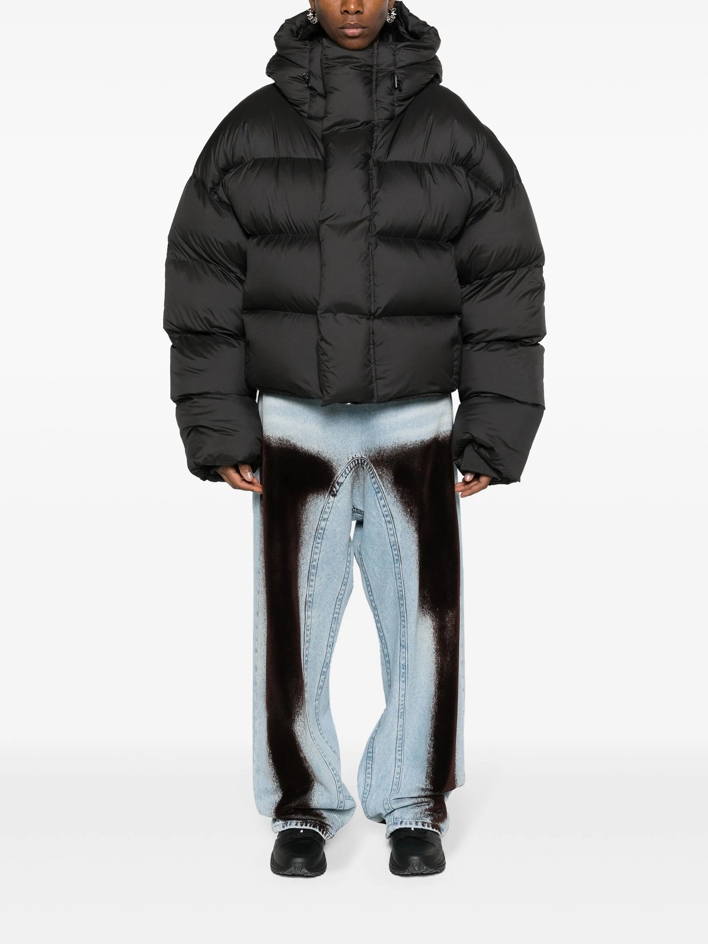 hooded duck-down puffer jacket