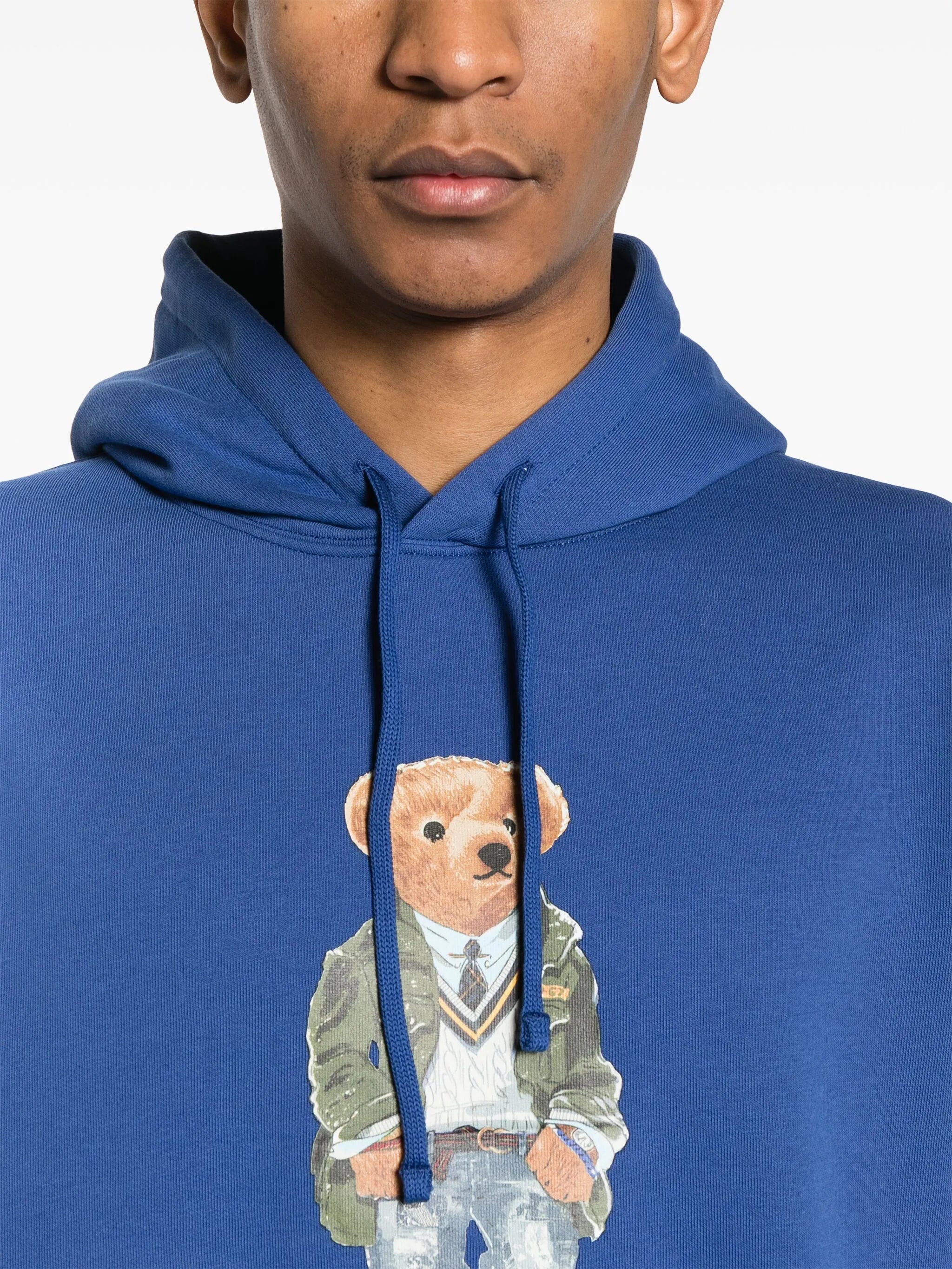 Polo Bear-print cotton hoodie