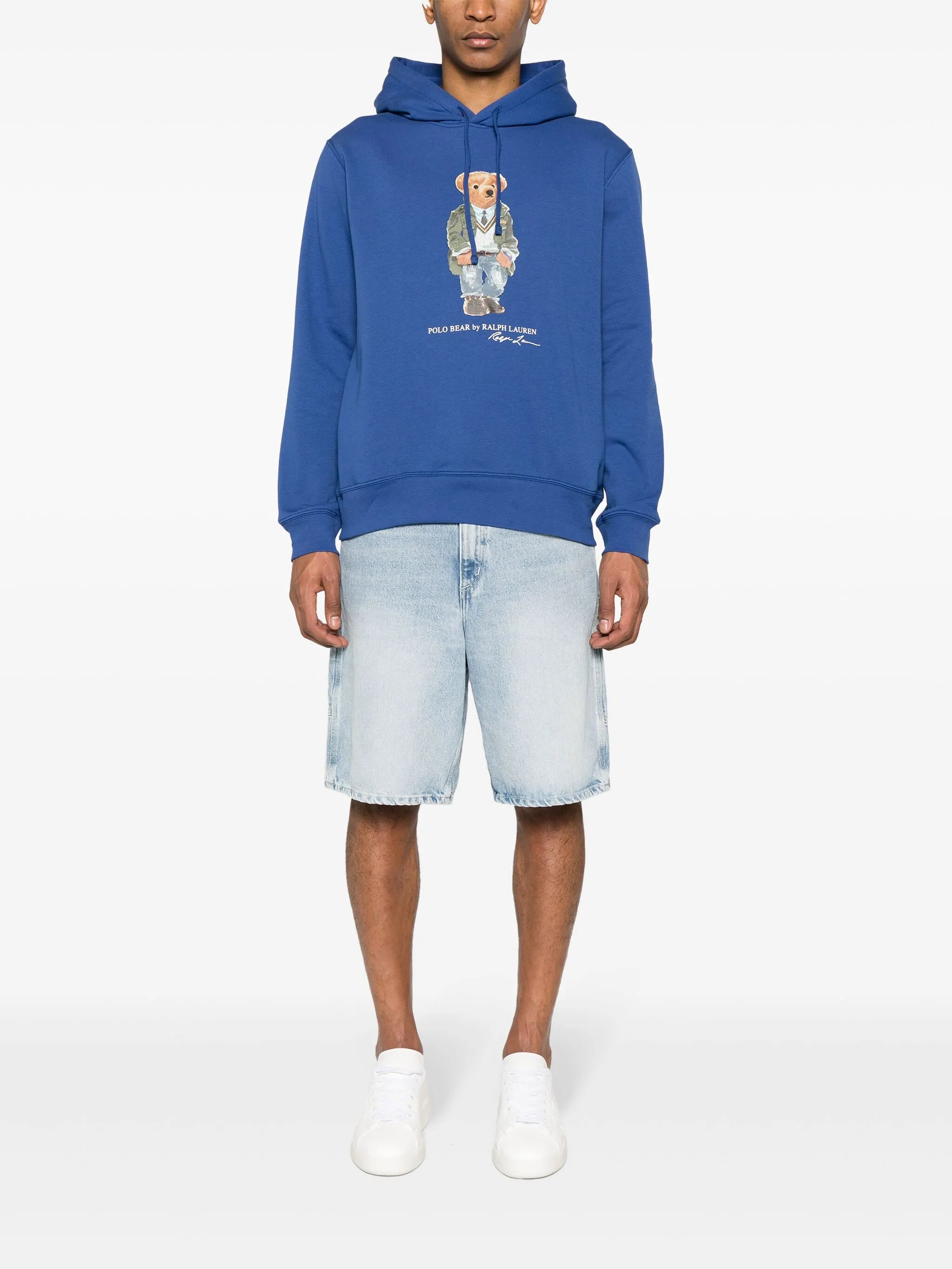 Polo Bear-print cotton hoodie
