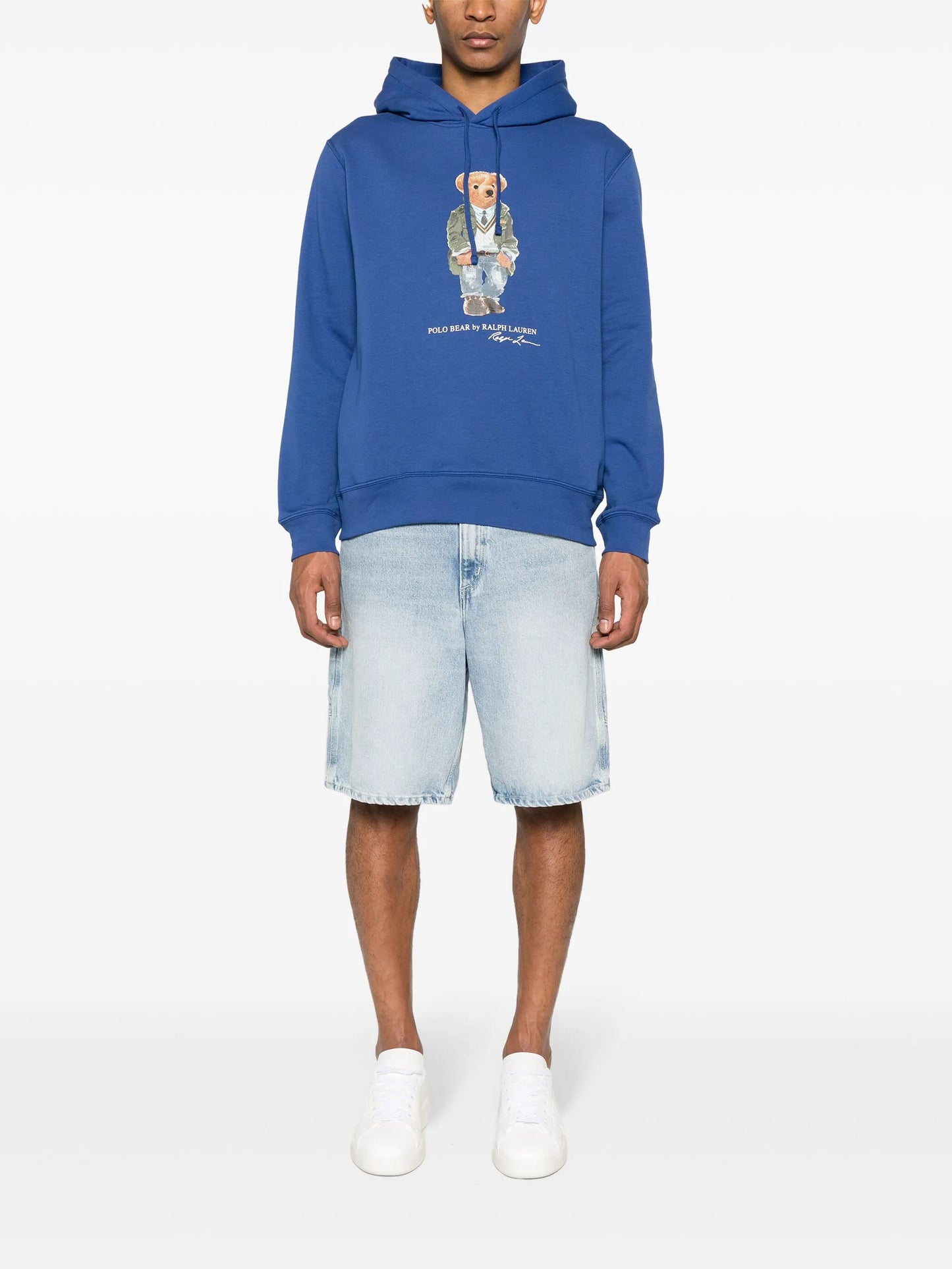 Polo Bear-print cotton hoodie