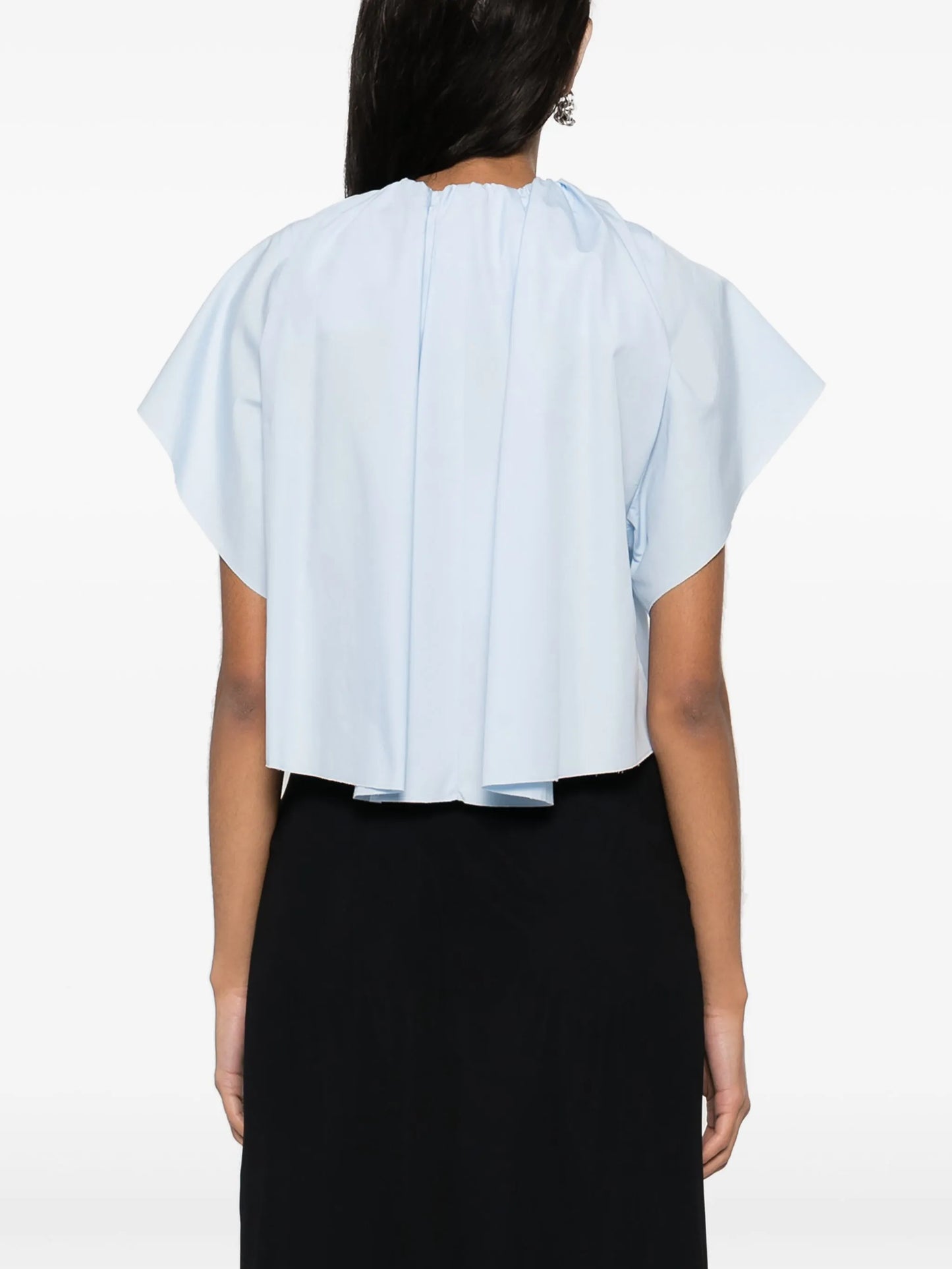 gathered cotton blouse