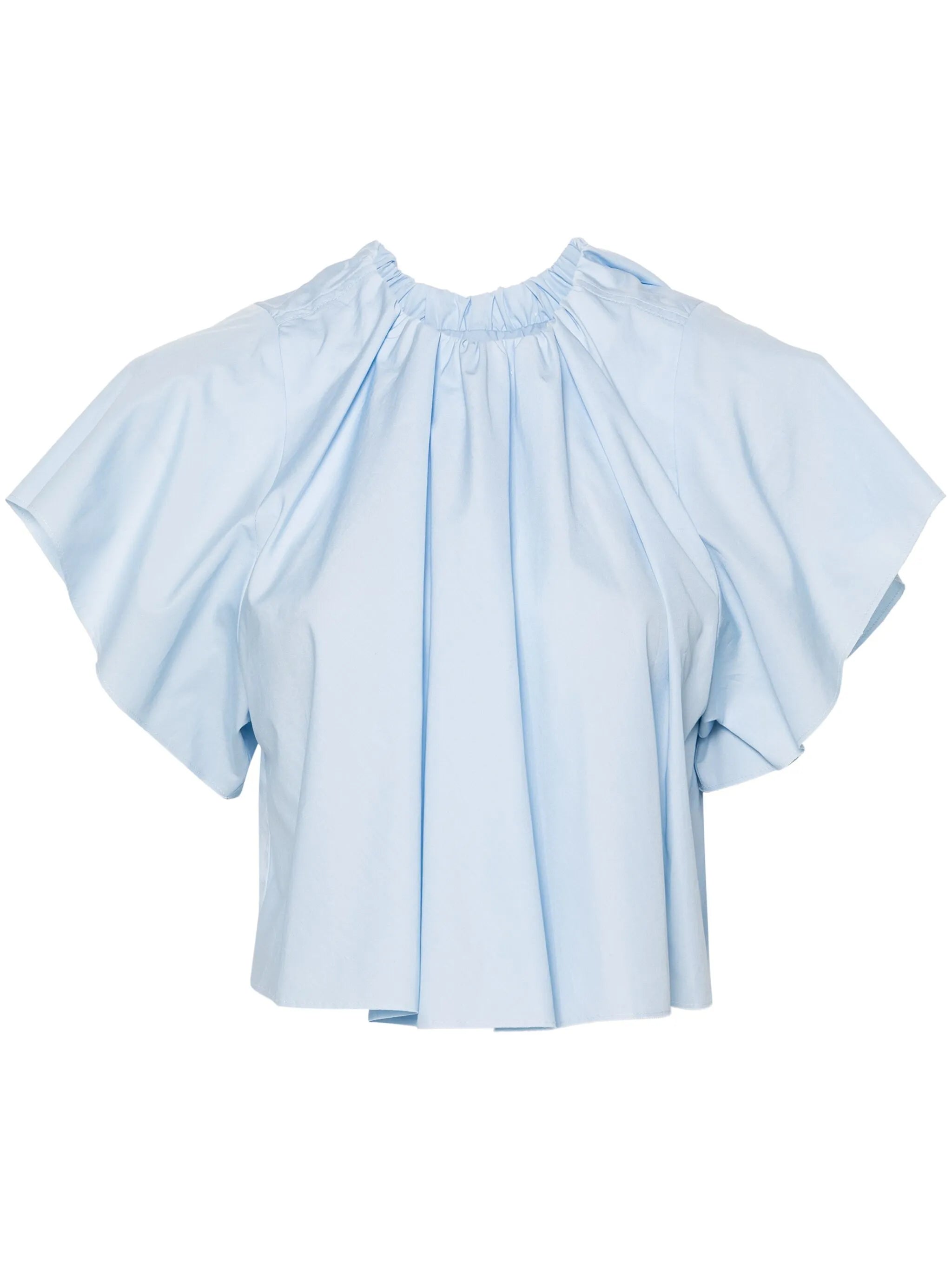 gathered cotton blouse