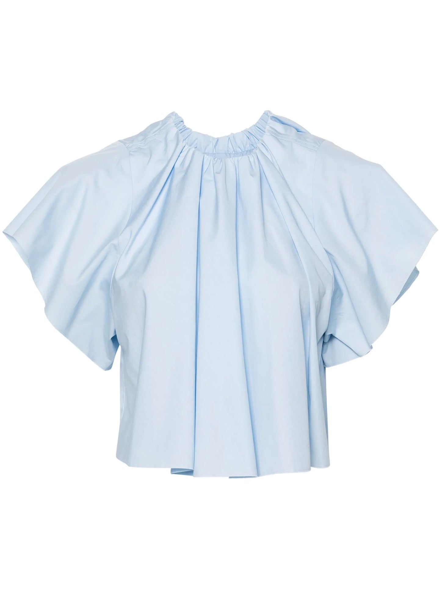 gathered cotton blouse