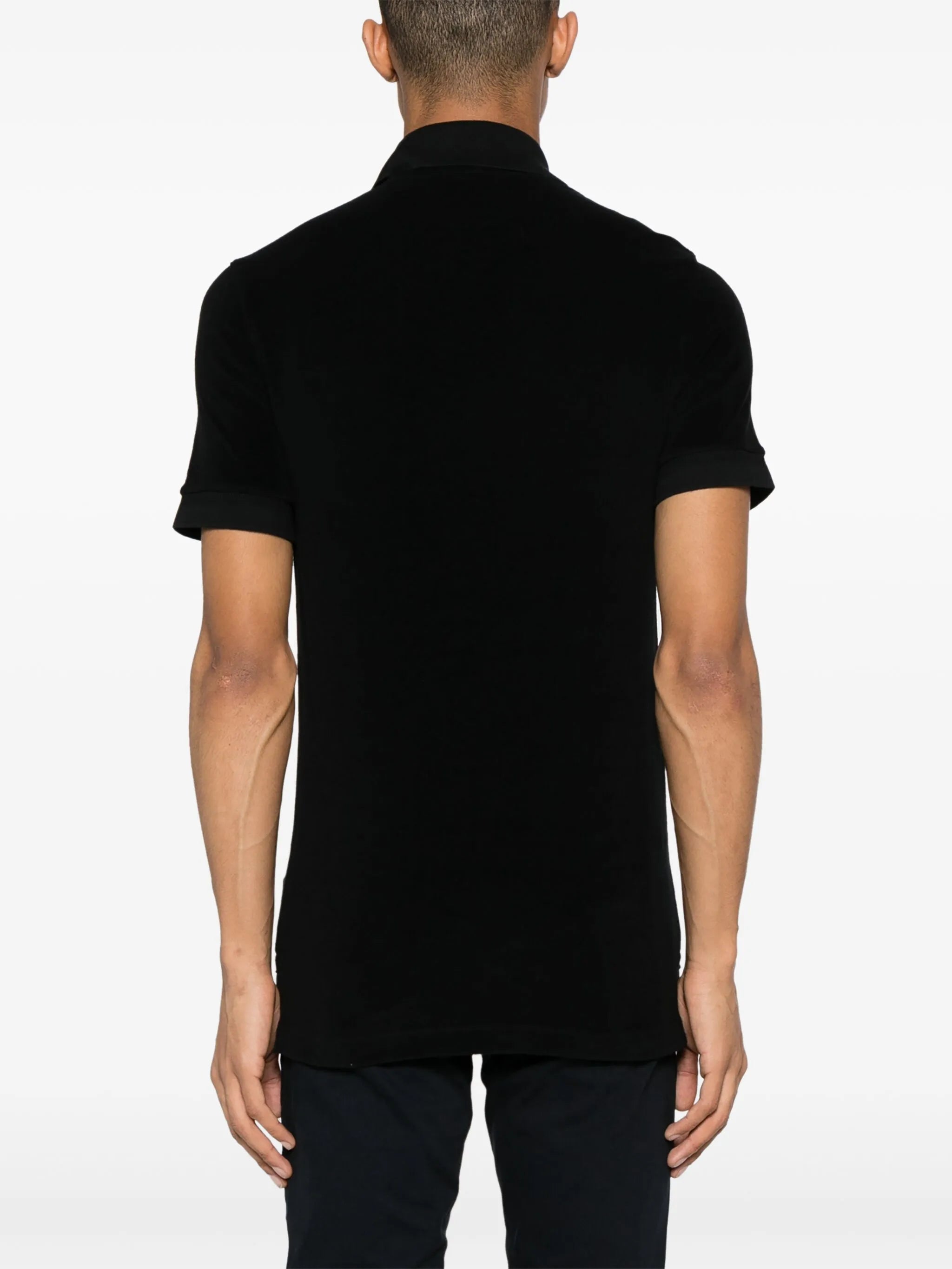 towelling cotton-blend polo shirt
