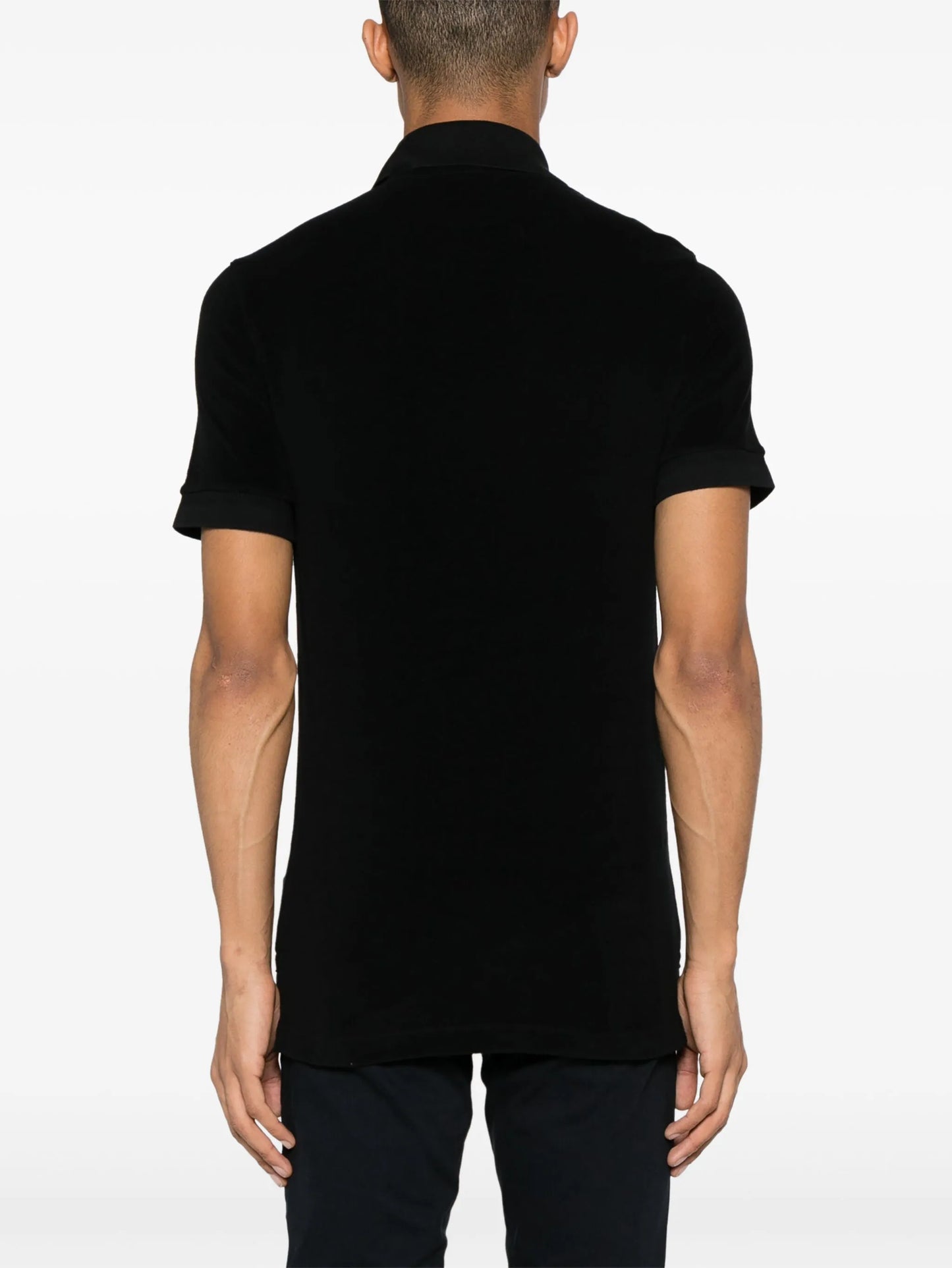 towelling cotton-blend polo shirt