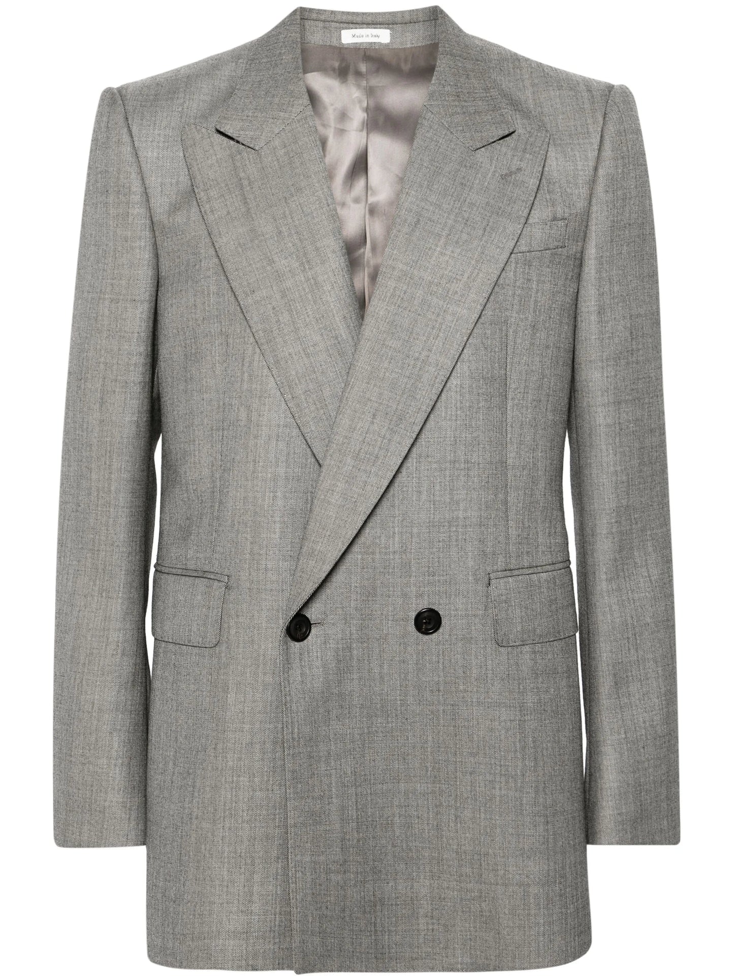 double-breasted wool blazer