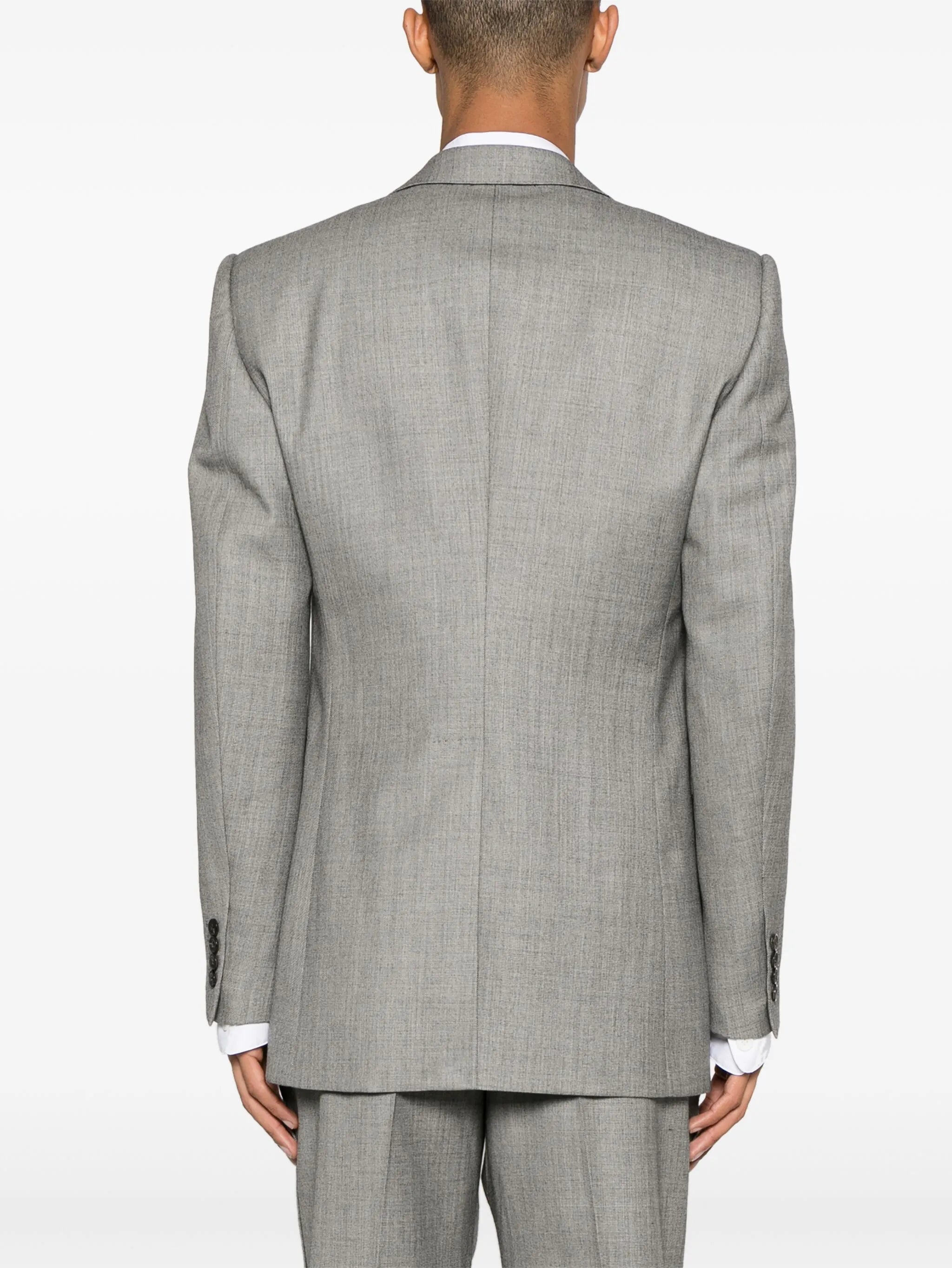 double-breasted wool blazer