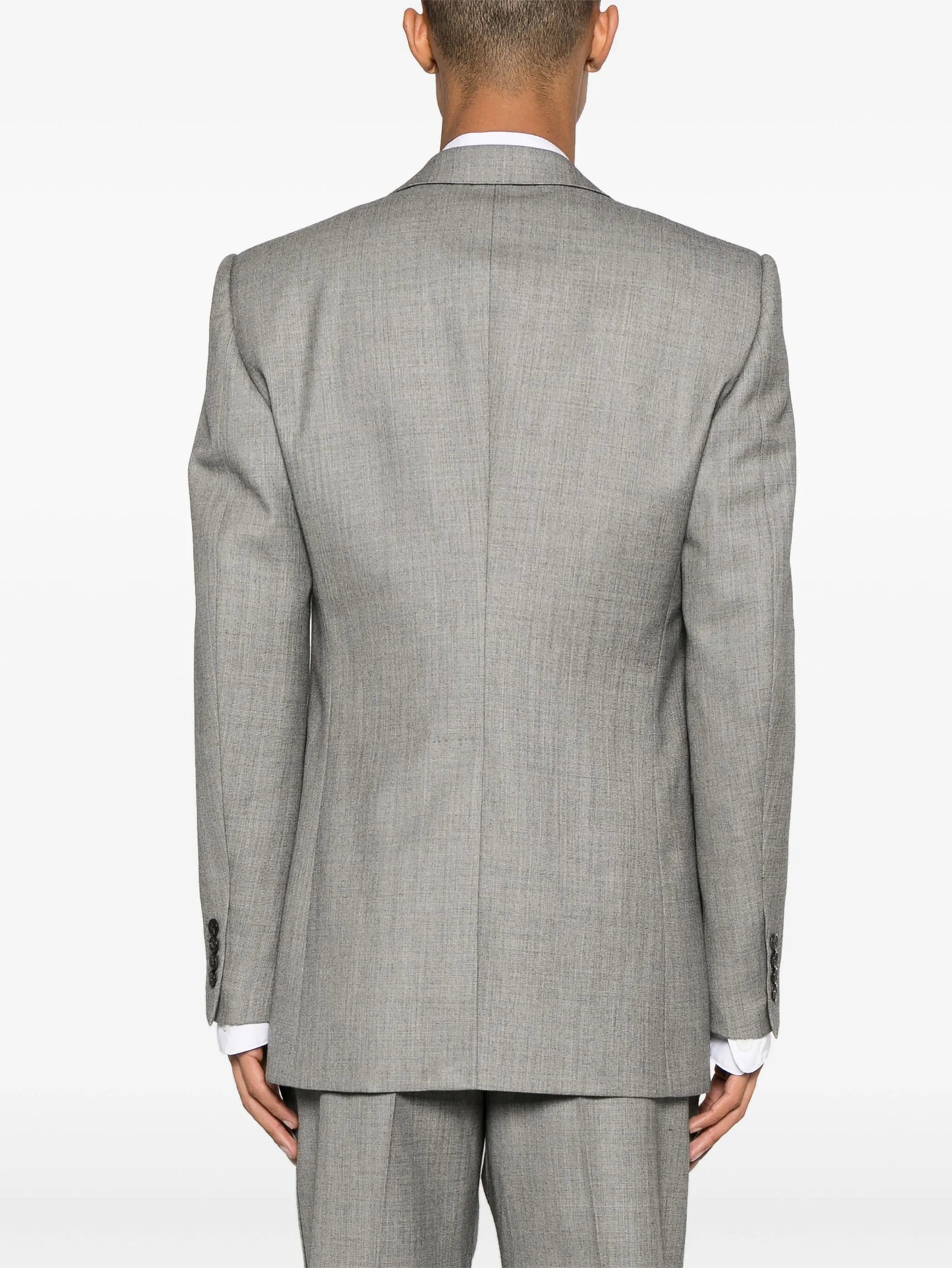 double-breasted wool blazer