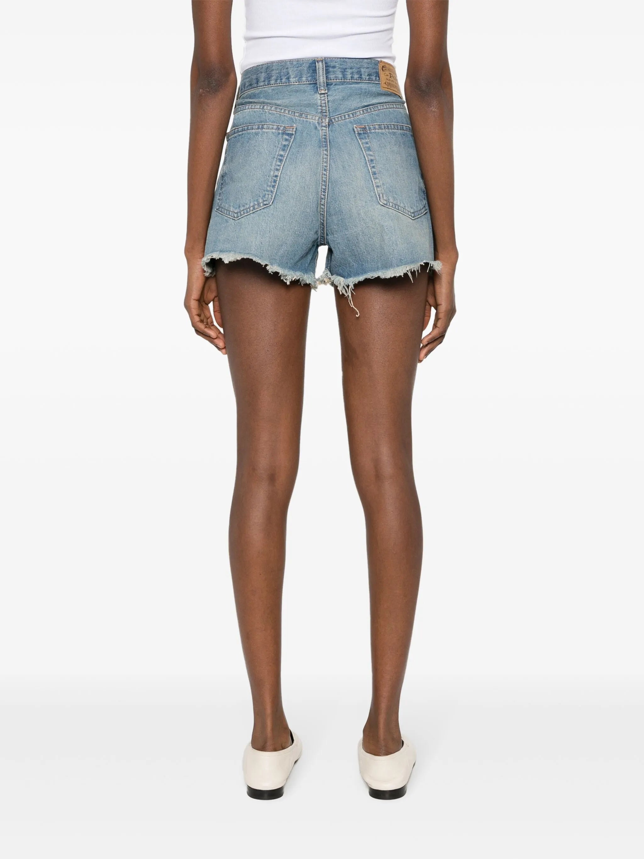 denim mini shorts