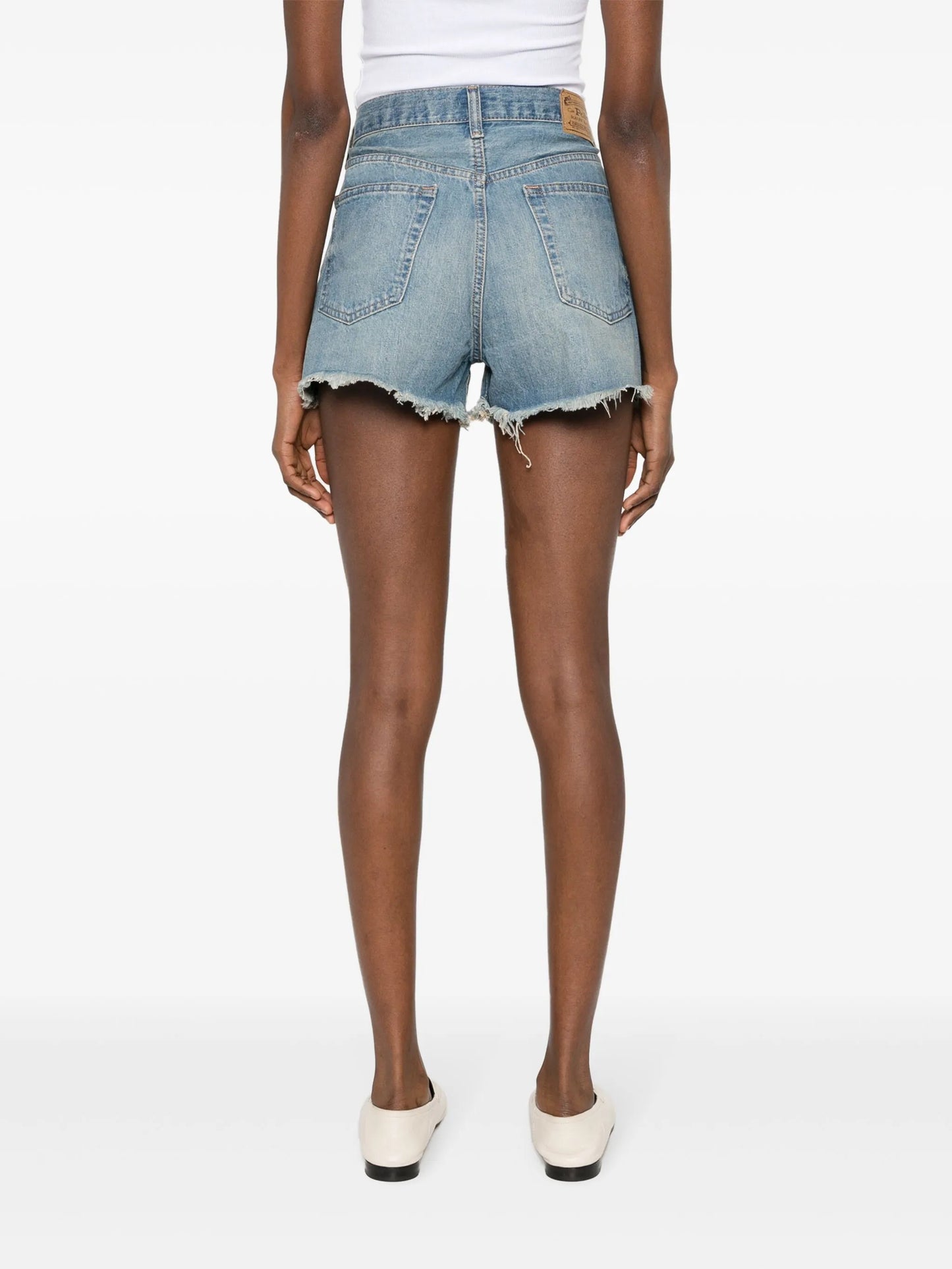 denim mini shorts