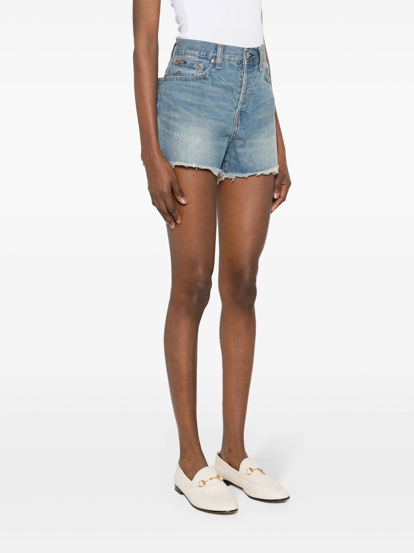 denim mini shorts