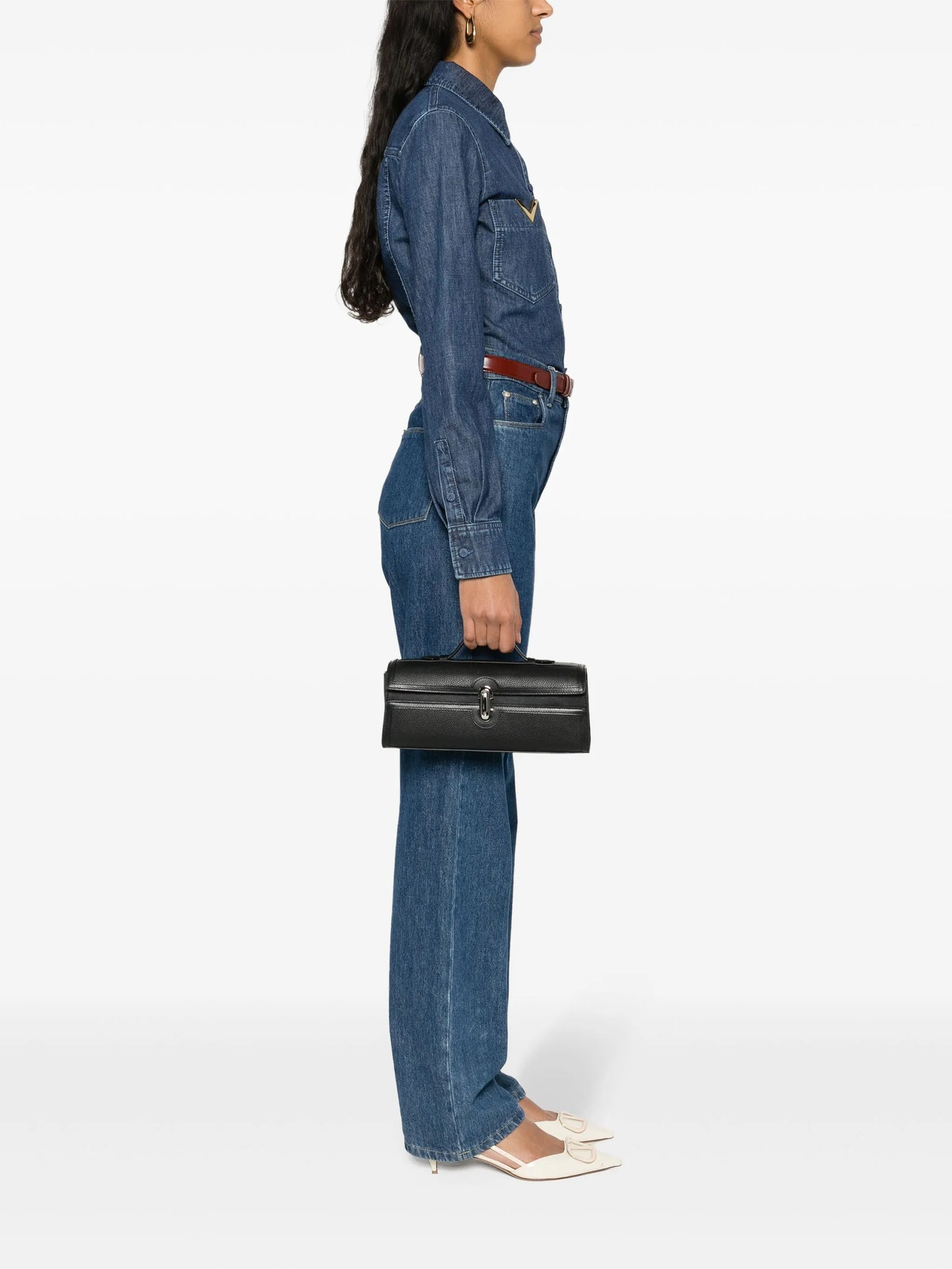 Slim Symmetry leather tote bag