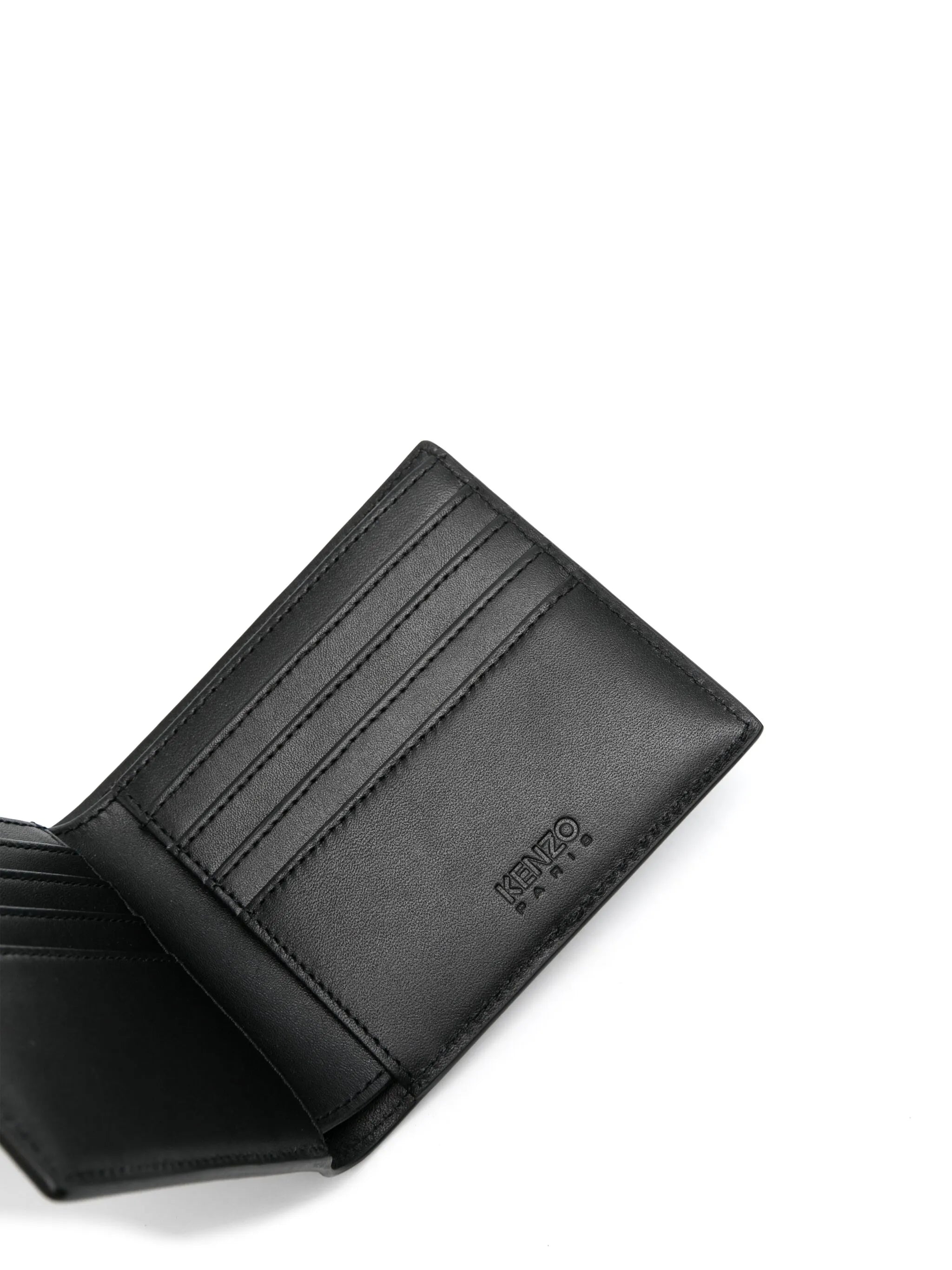 logo-embossed leather wallet