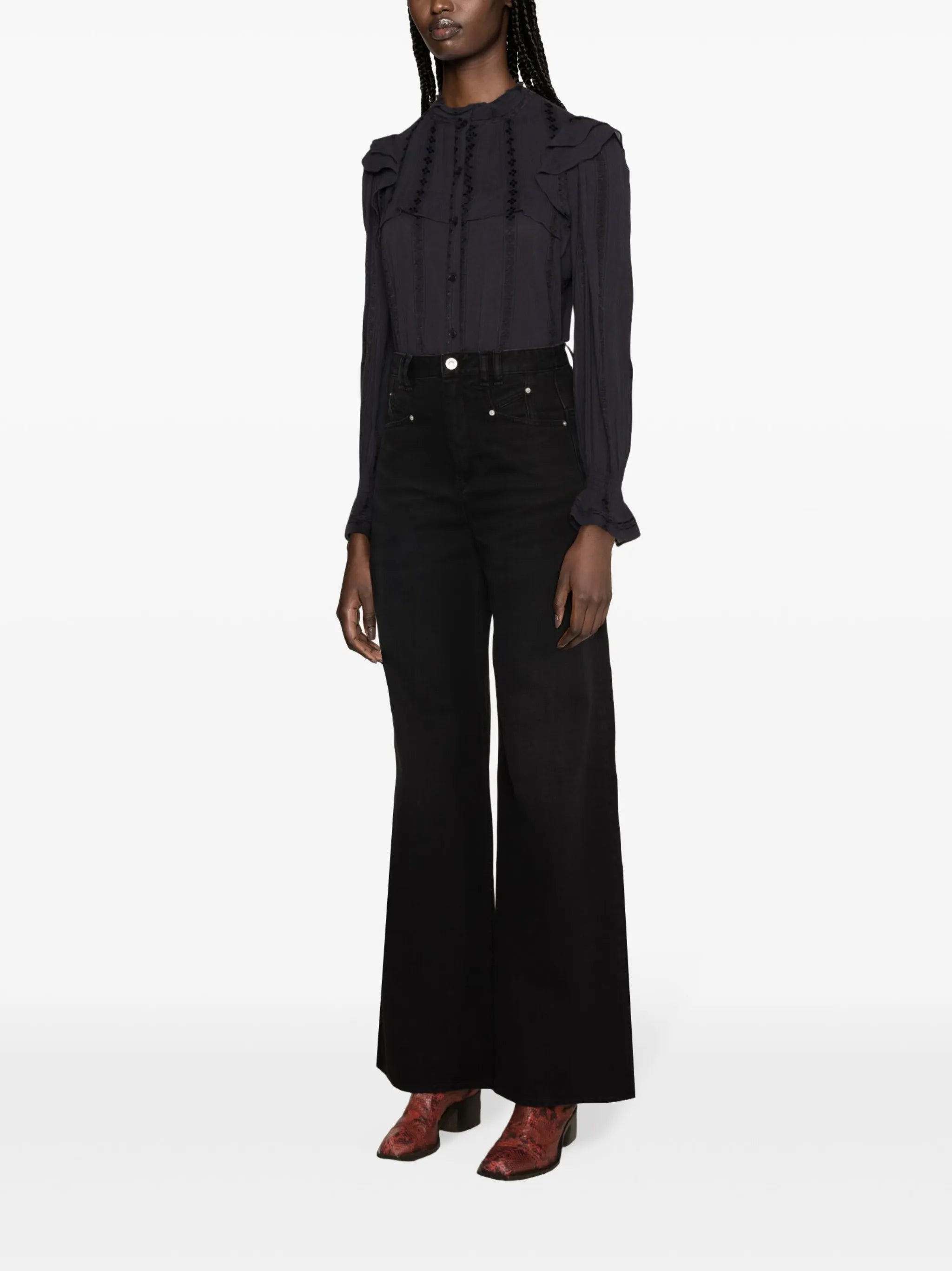 Lemony wide-leg jeans