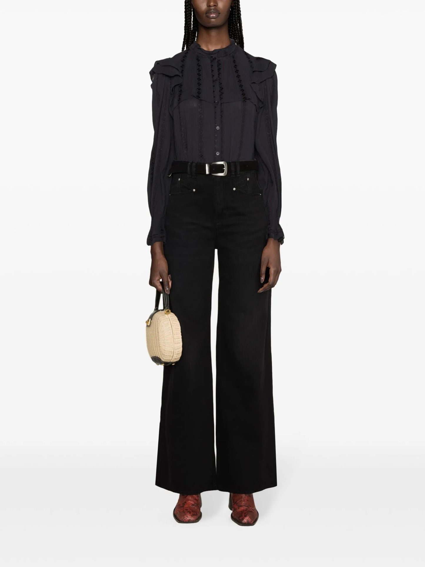 Lemony wide-leg jeans