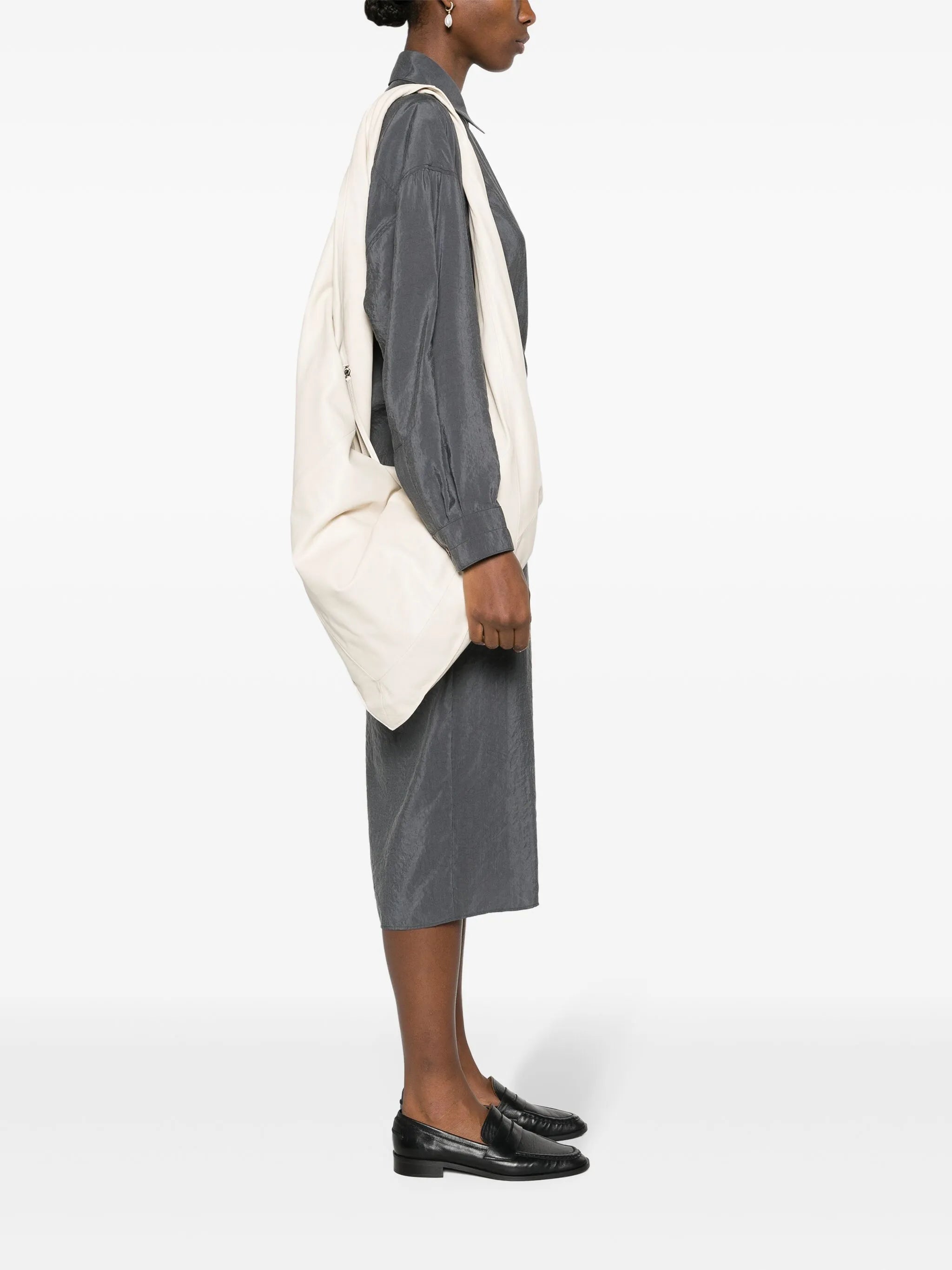 Scarf leather crossbody bag