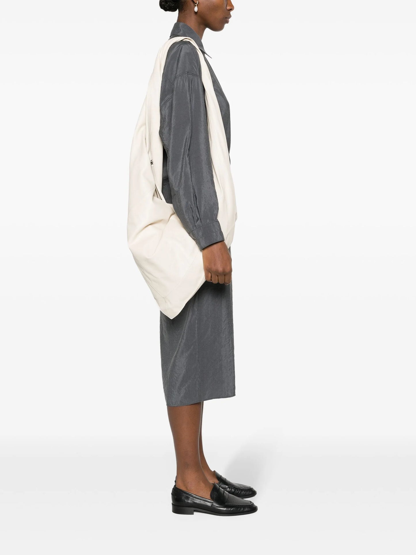 Scarf leather crossbody bag