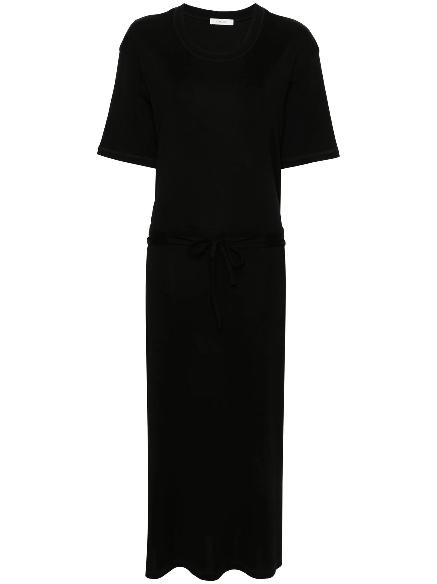 ribbed-knit belted maxi dress