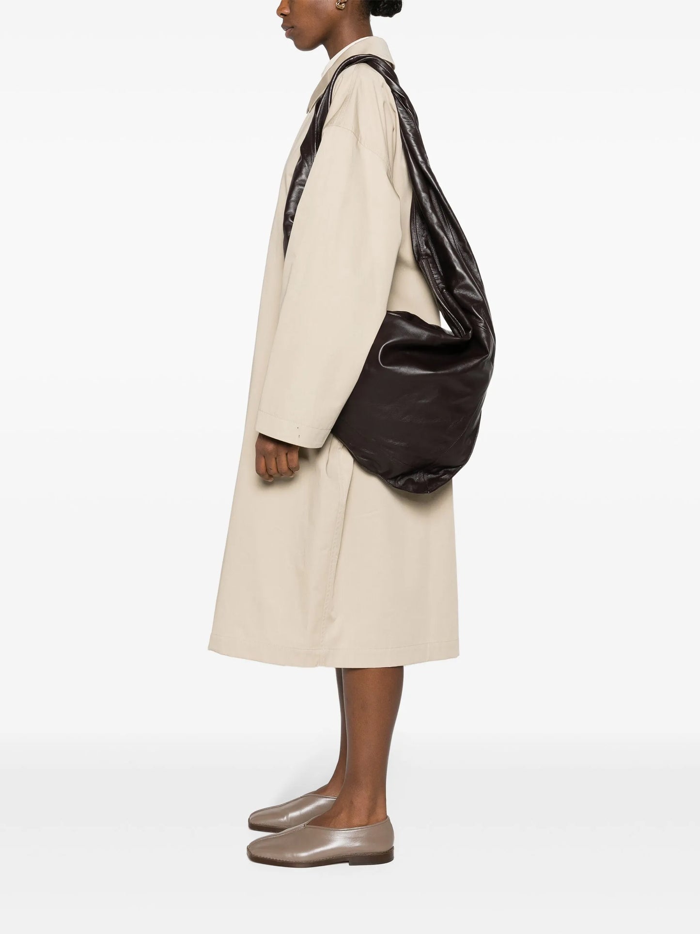 Scarf leather crossbody bag