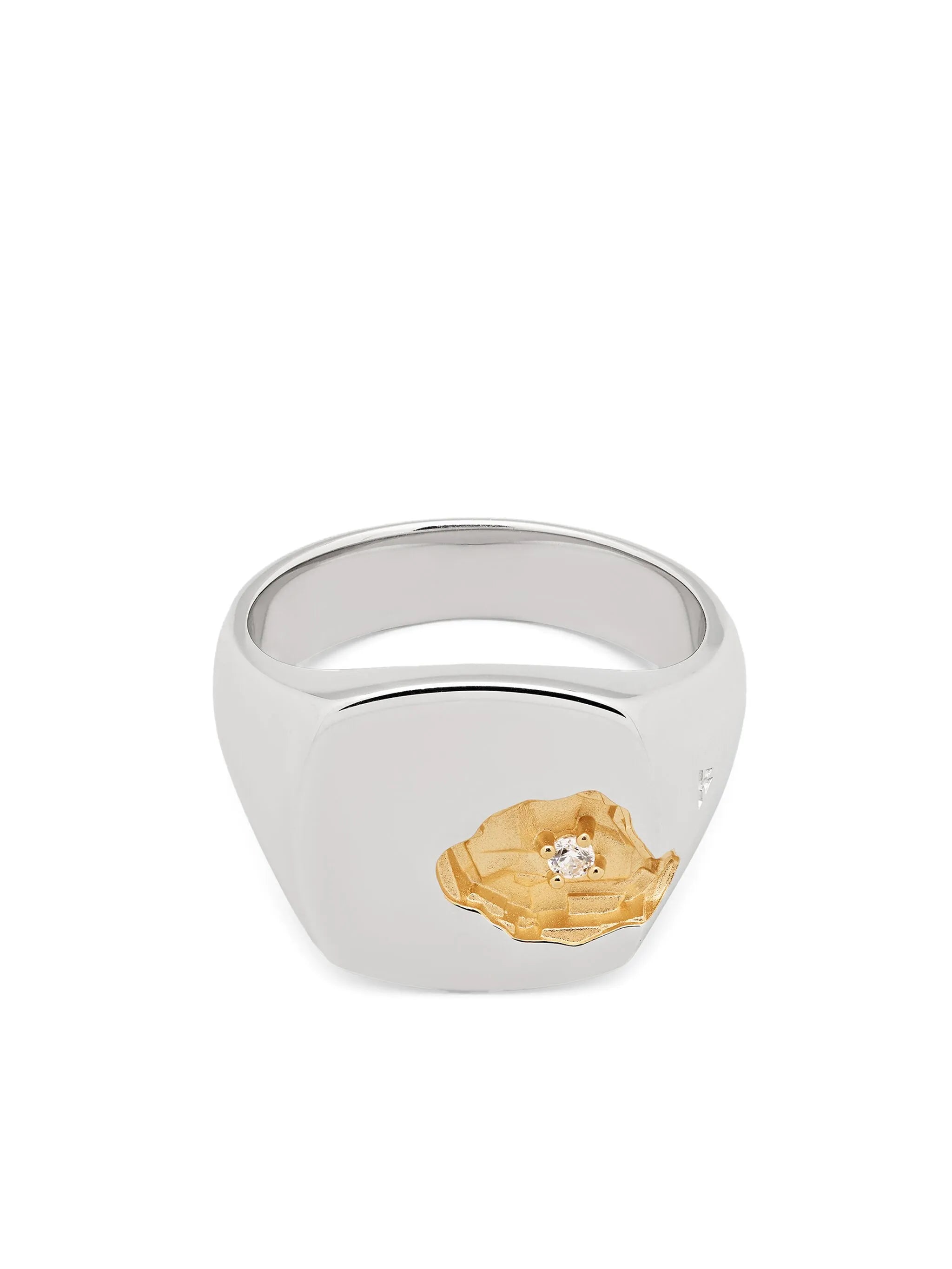18kt yellow gold Mined diamond ring