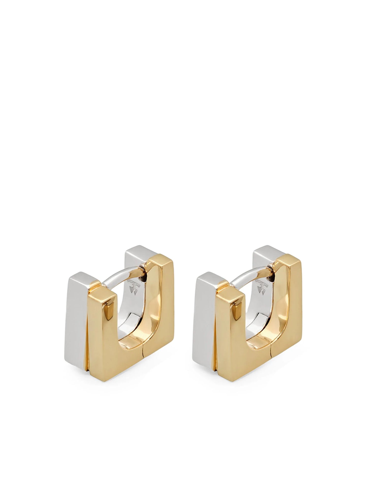 Step huggie hoop earrings