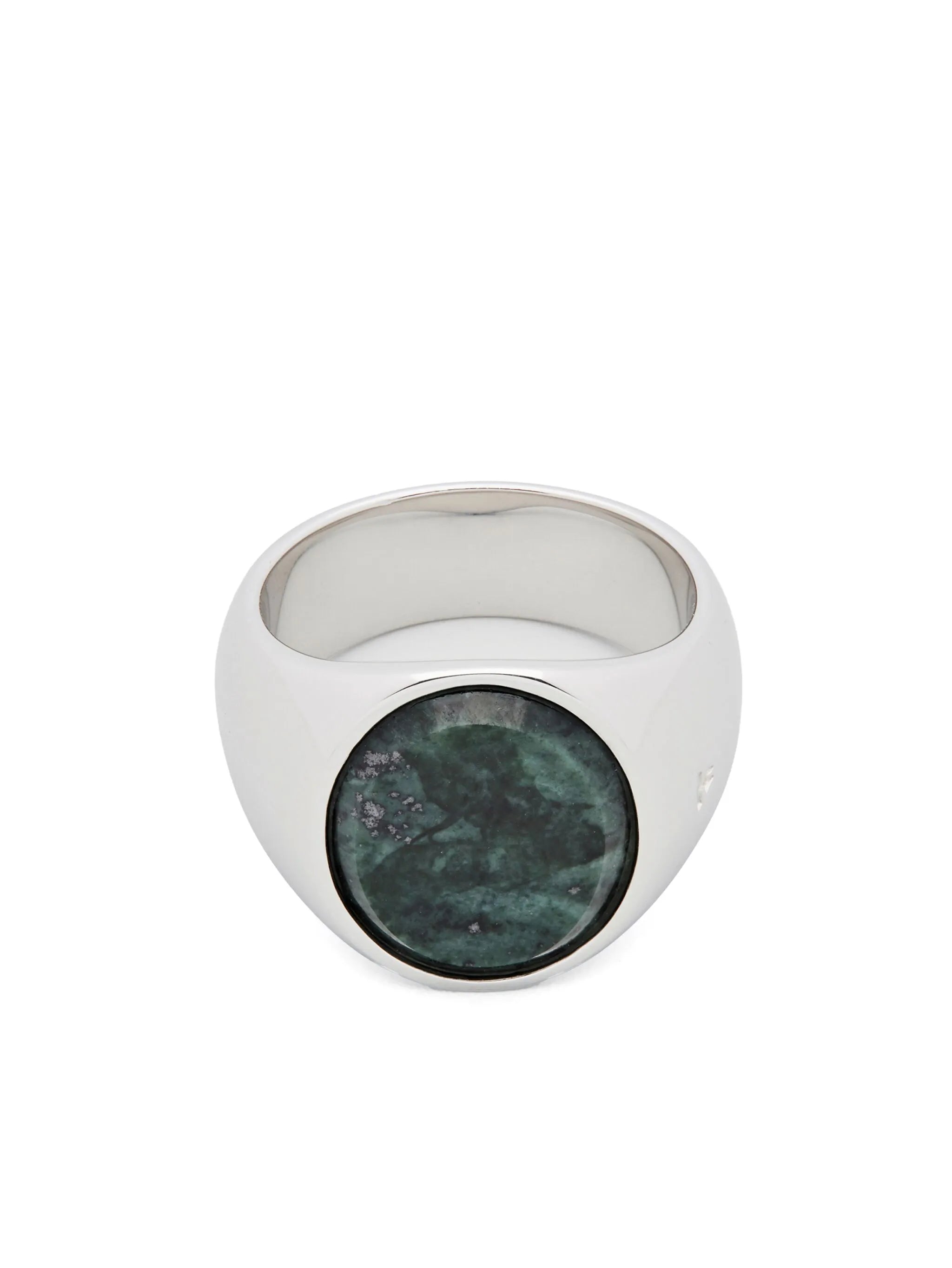sterling silver marble signet ring
