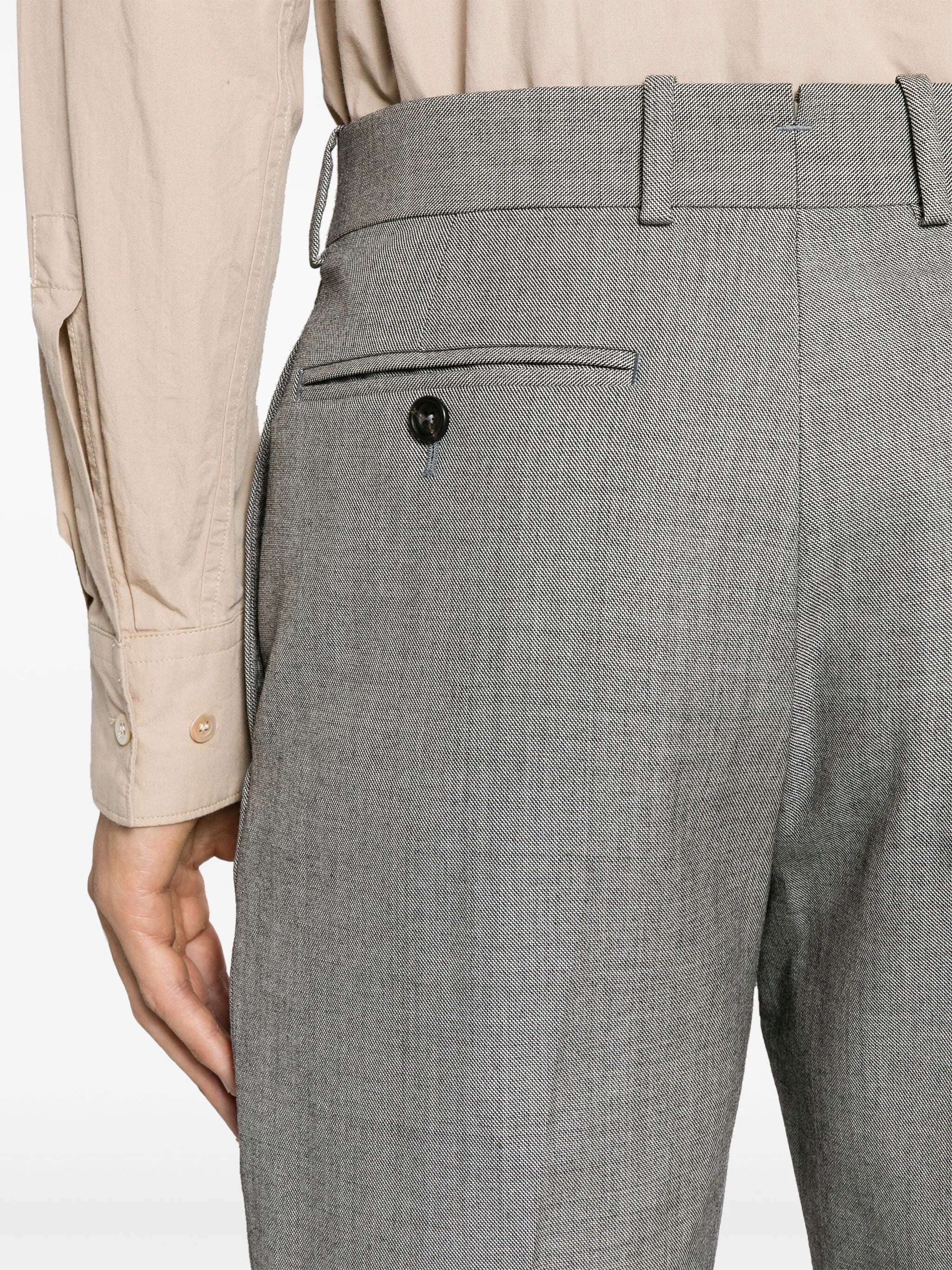 mid-rise wool tailored trousers