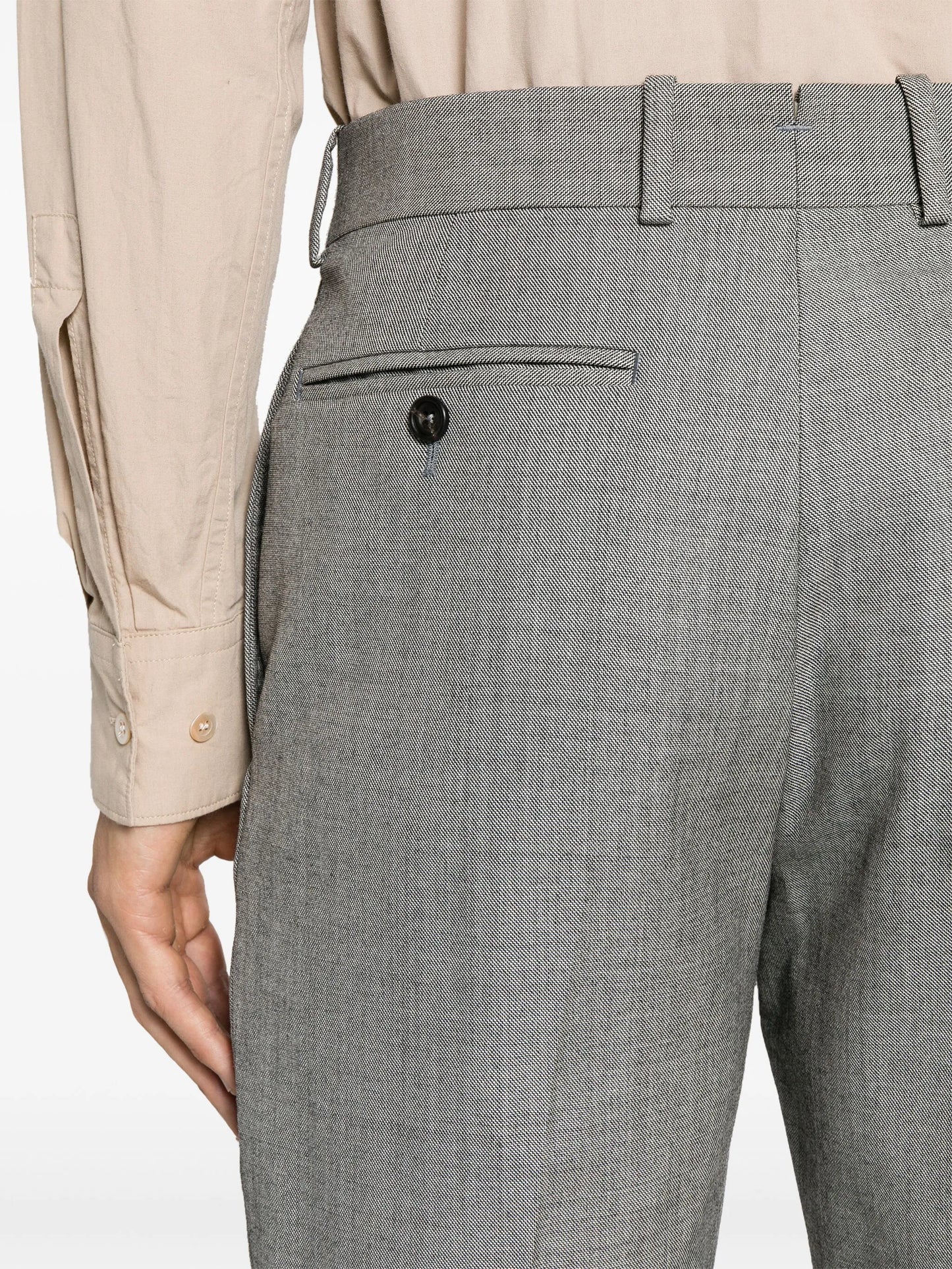 mid-rise wool tailored trousers