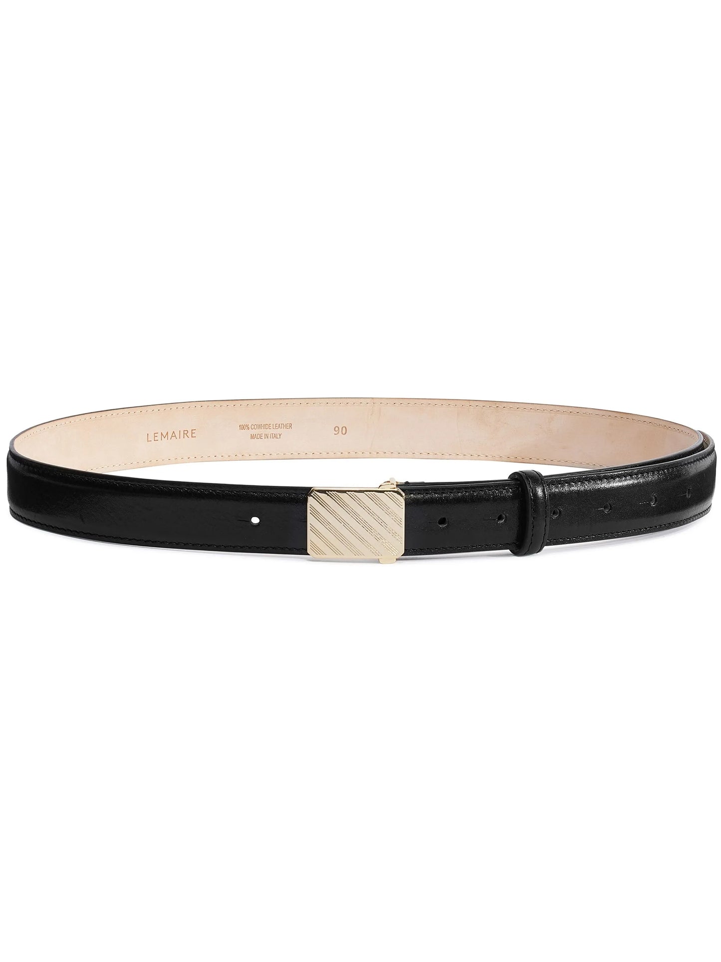 sliding-buckle leather belt