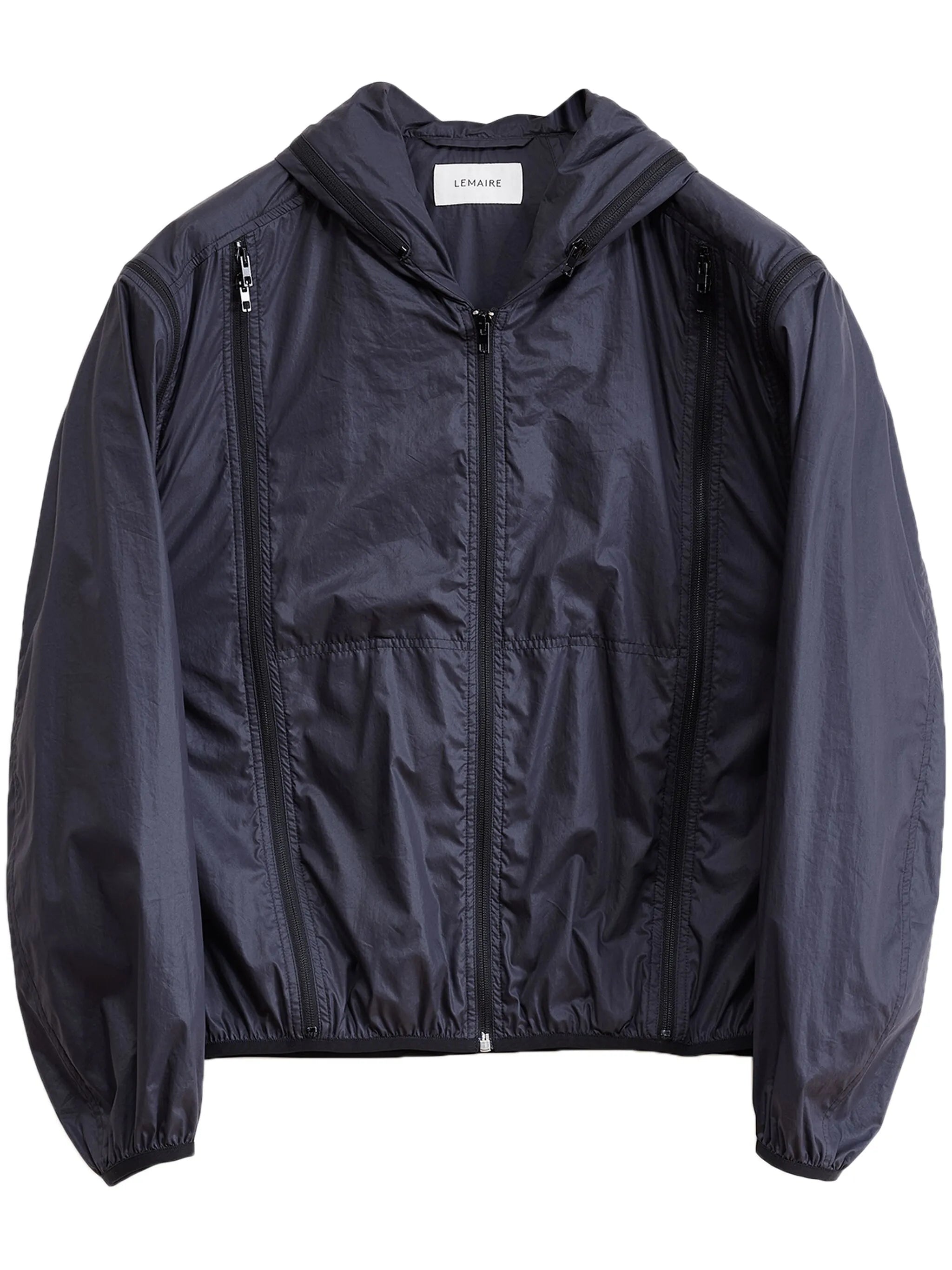 zipped hooded jacket