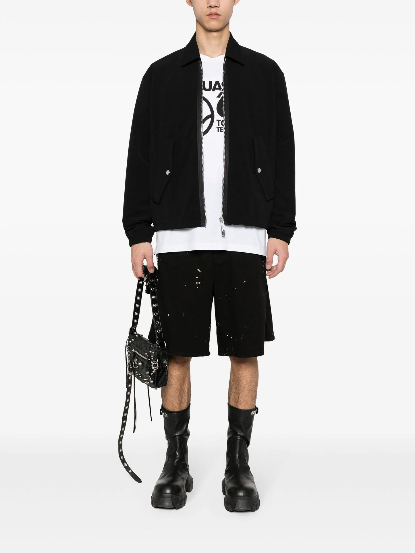 classic-collar padded jacket