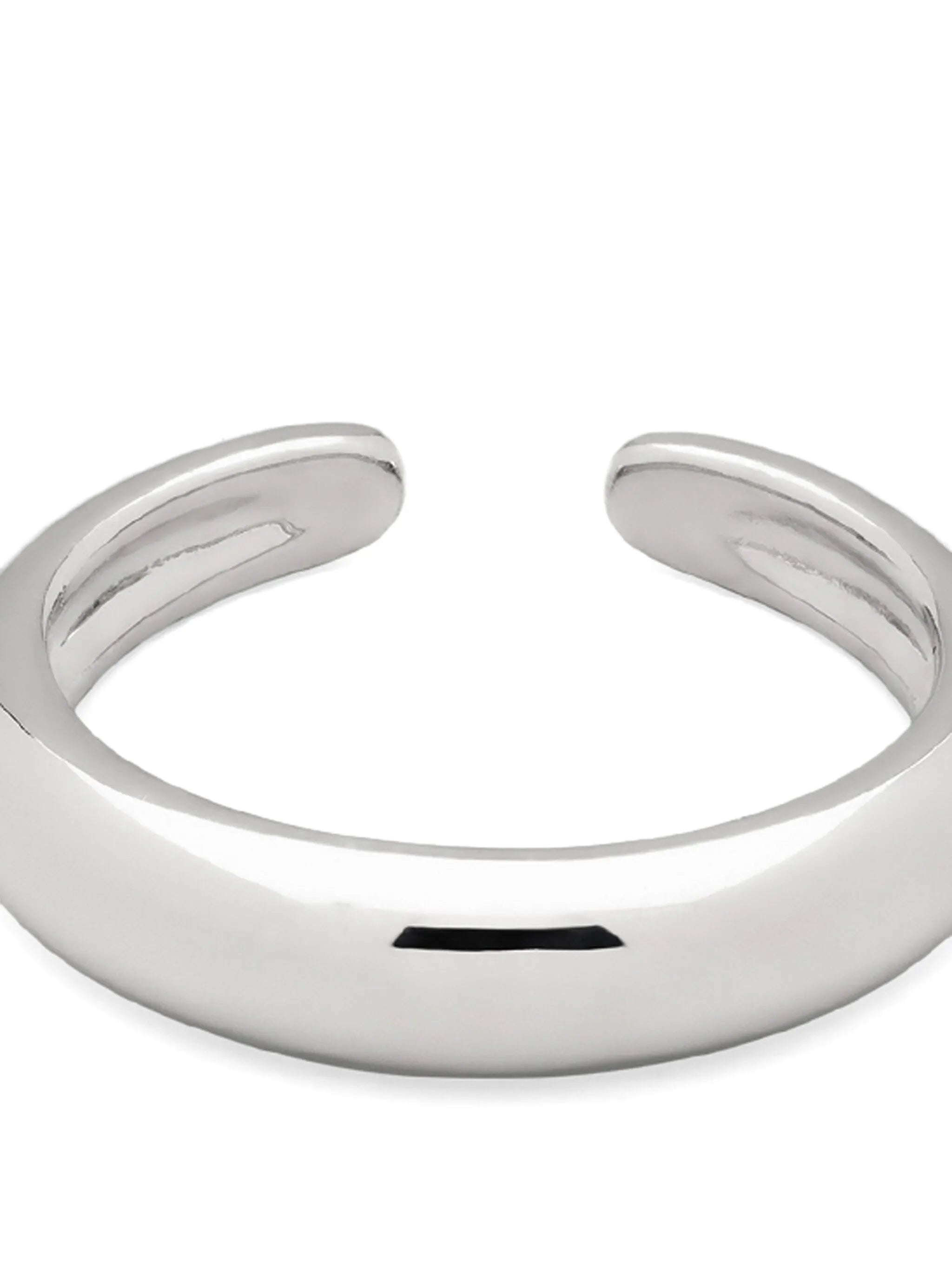 slim rhodium-plated ear cuff