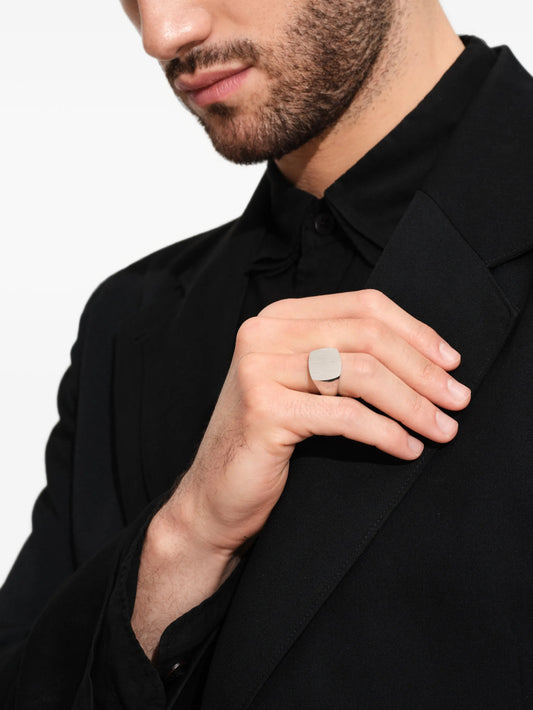 Cushion Satin signet ring