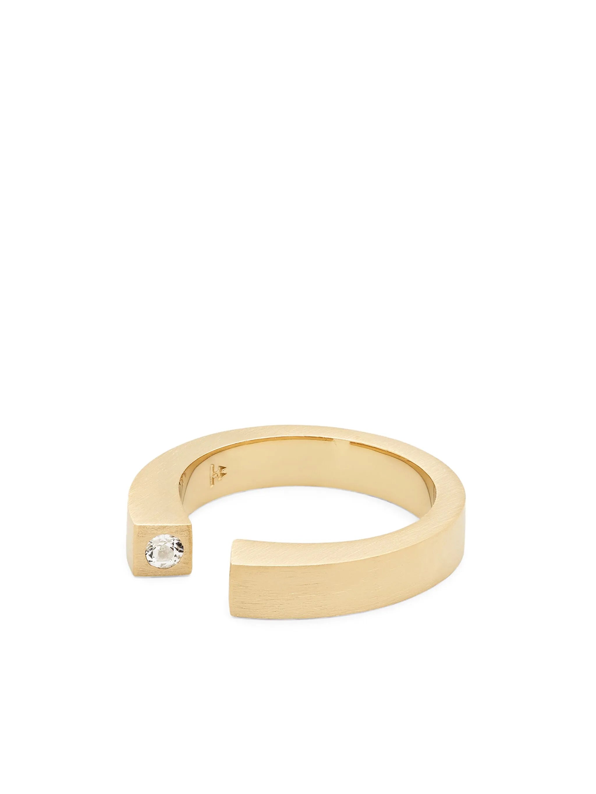 9kt yellow gold Split diamond ring