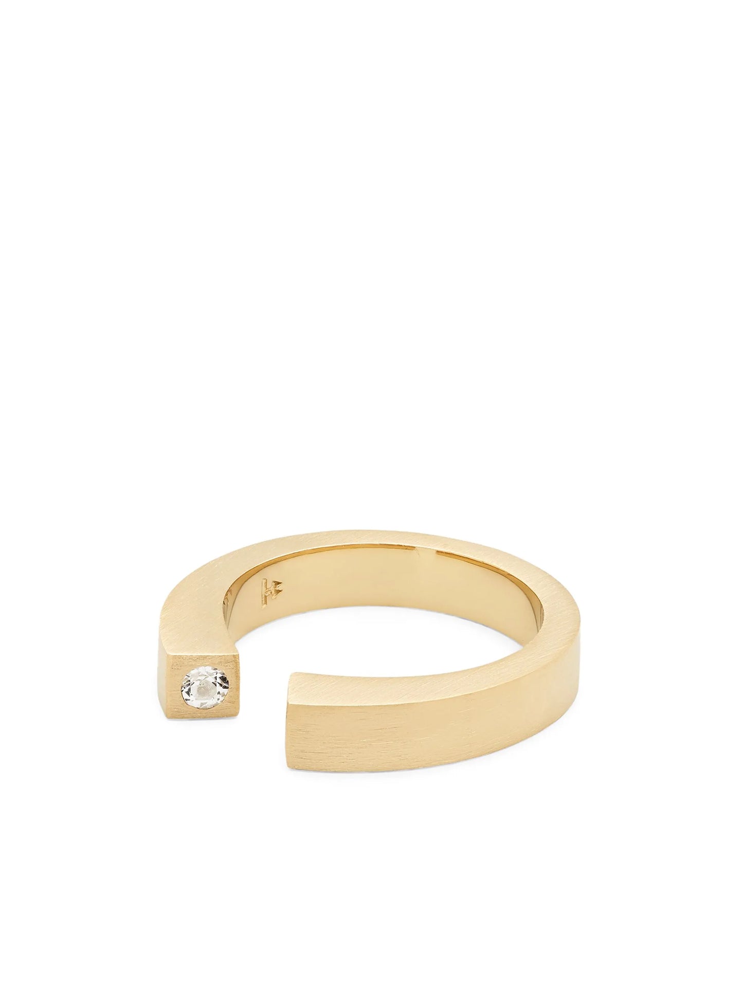 9kt yellow gold Split diamond ring