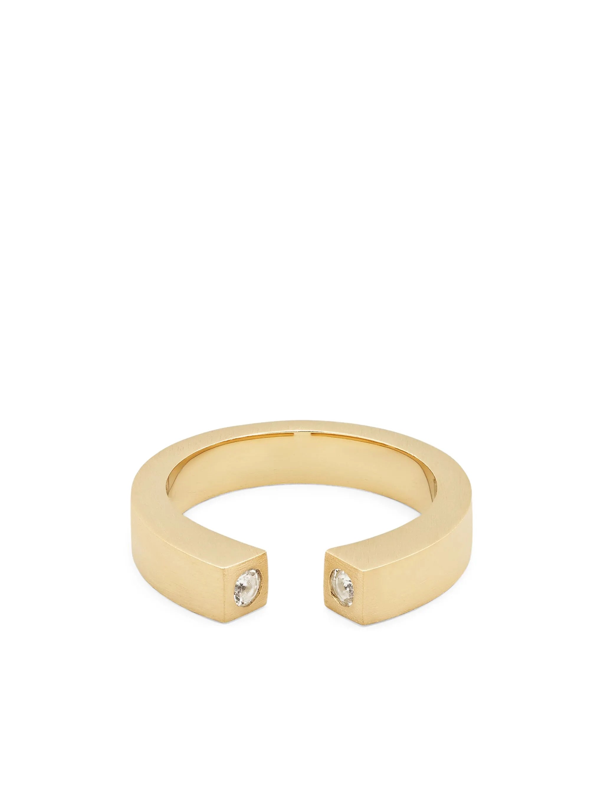 9kt yellow gold Split diamond ring