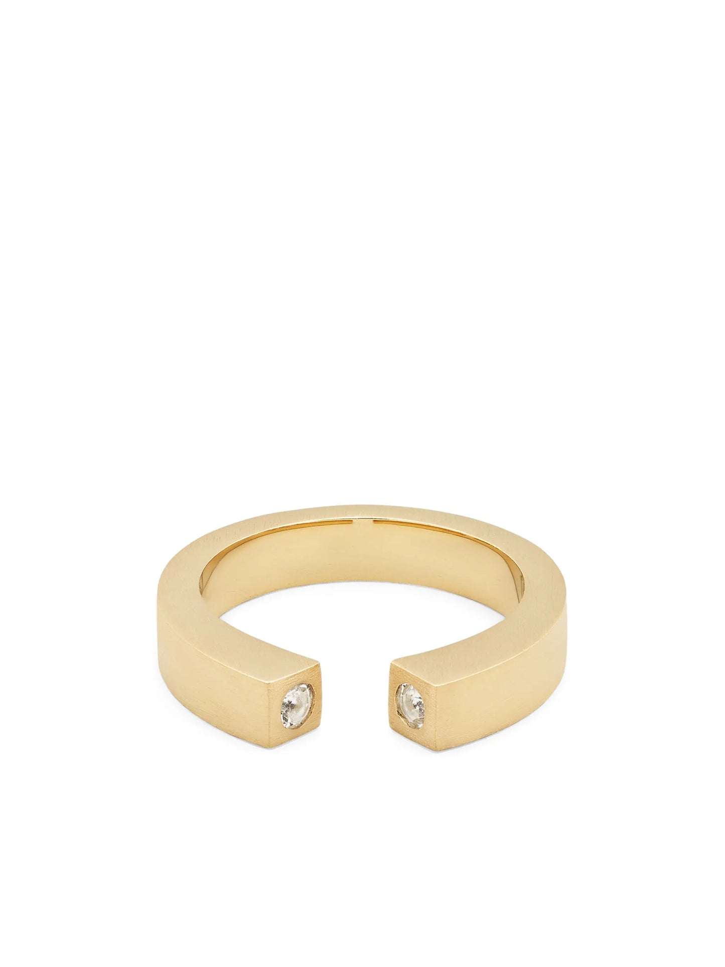 9kt yellow gold Split diamond ring