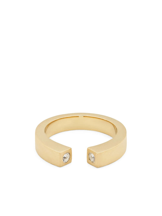 9kt yellow gold Split diamond ring