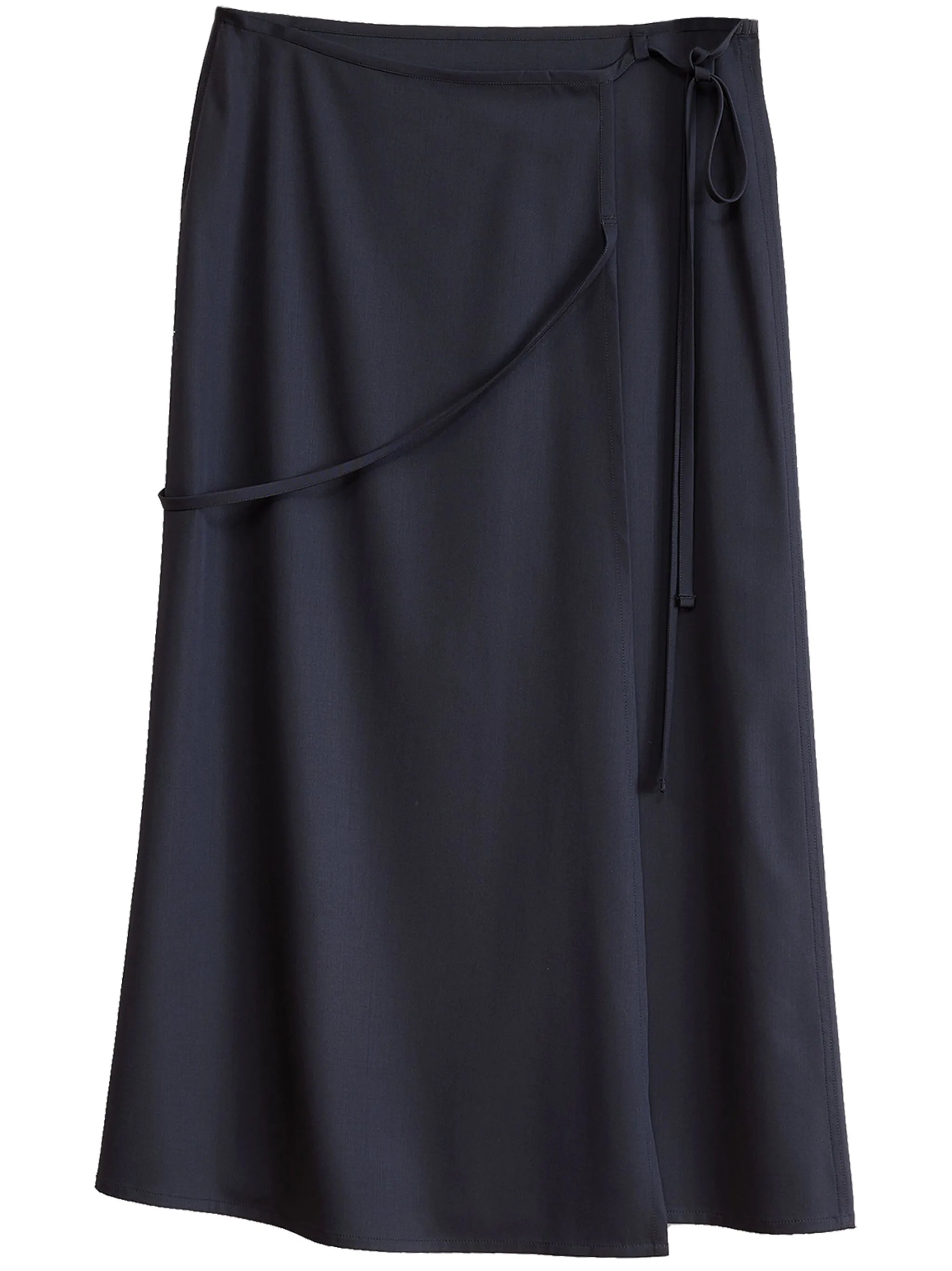 tied wrap midi skirt