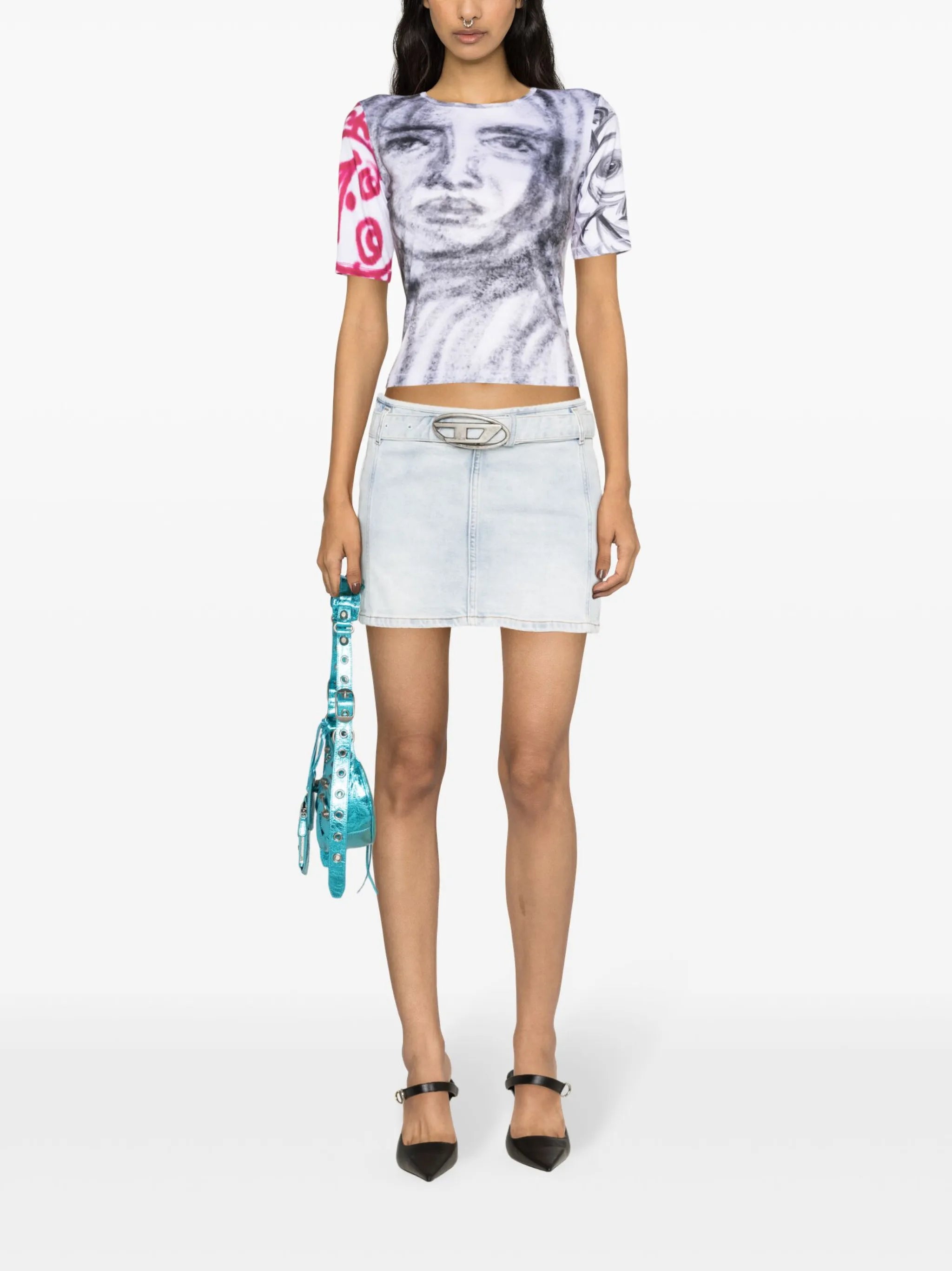 De-Flip-S denim miniskirt