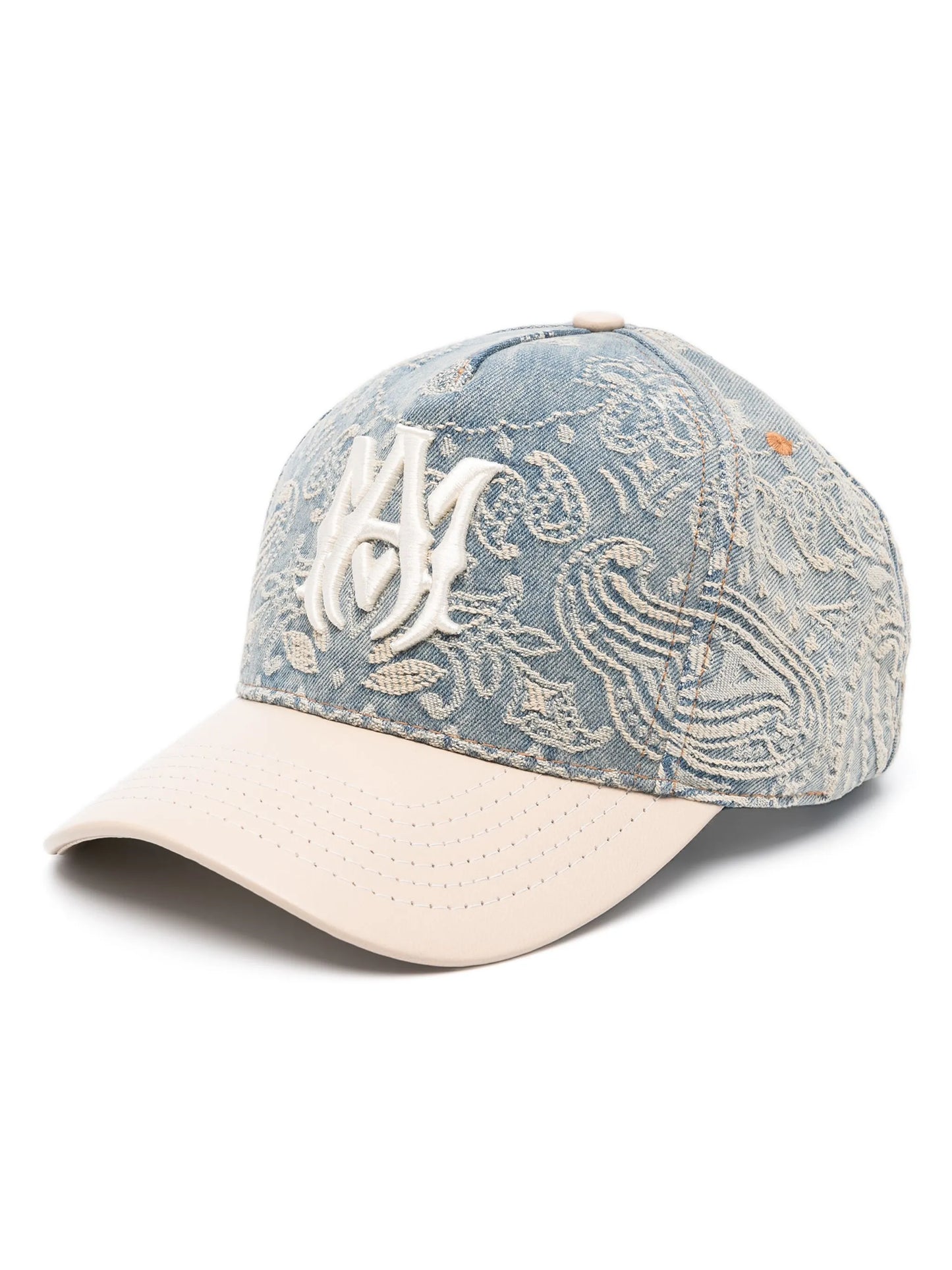 bandana-jacquard denim hat