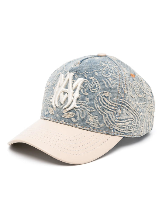 bandana-jacquard denim hat