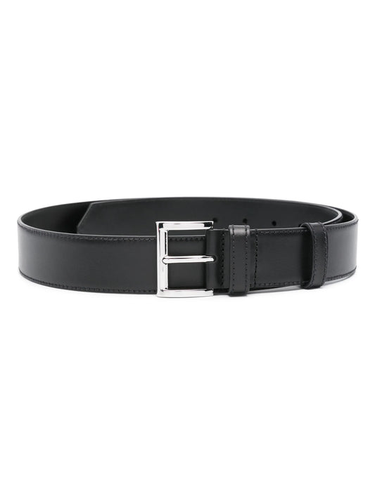 enamel-triangle-logo leather belt