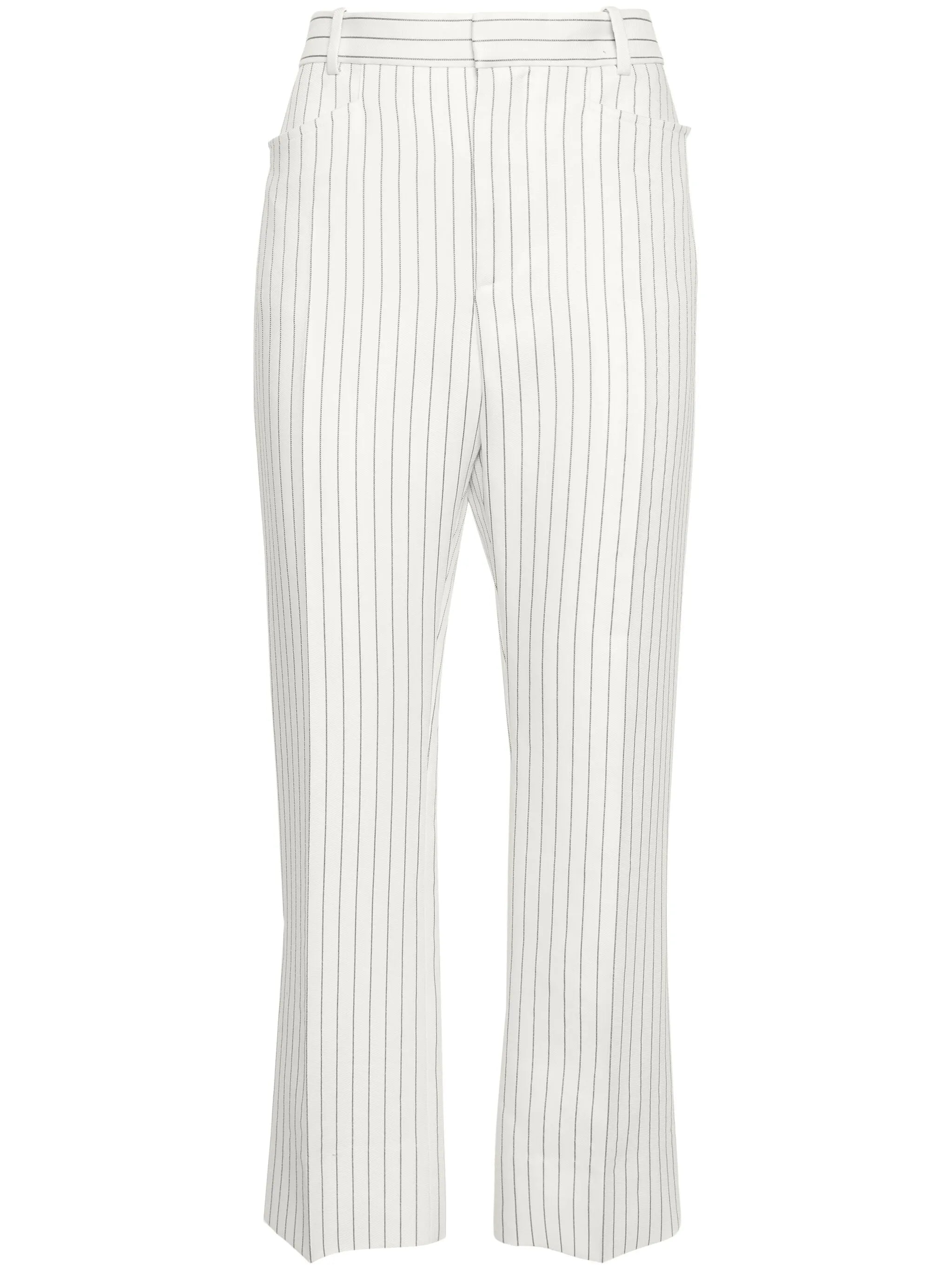 striped straight-leg trousers