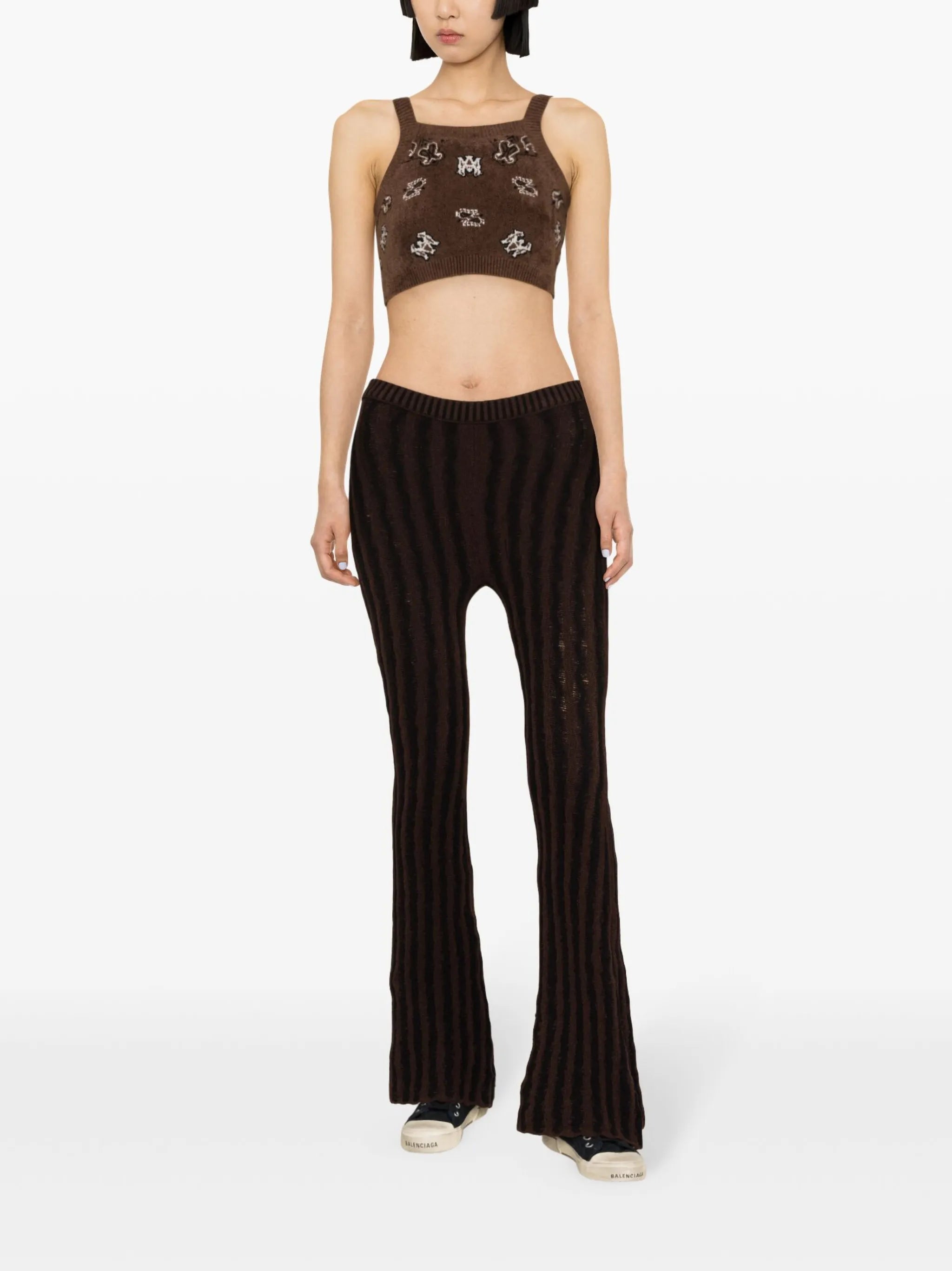bandana-print terry-cloth tank top