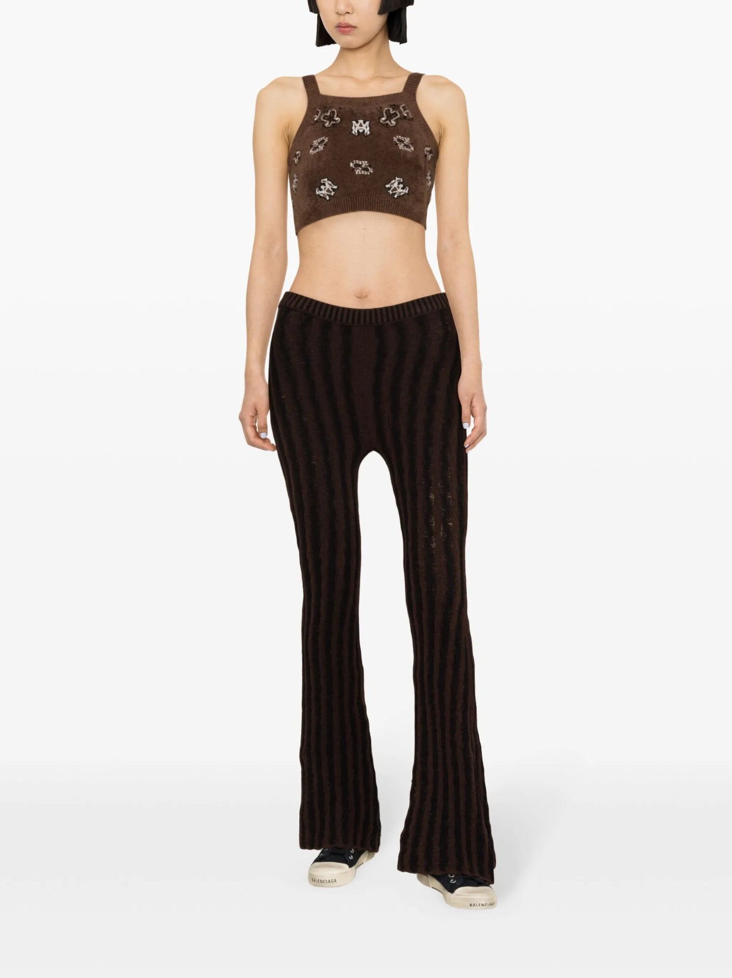 bandana-print terry-cloth tank top