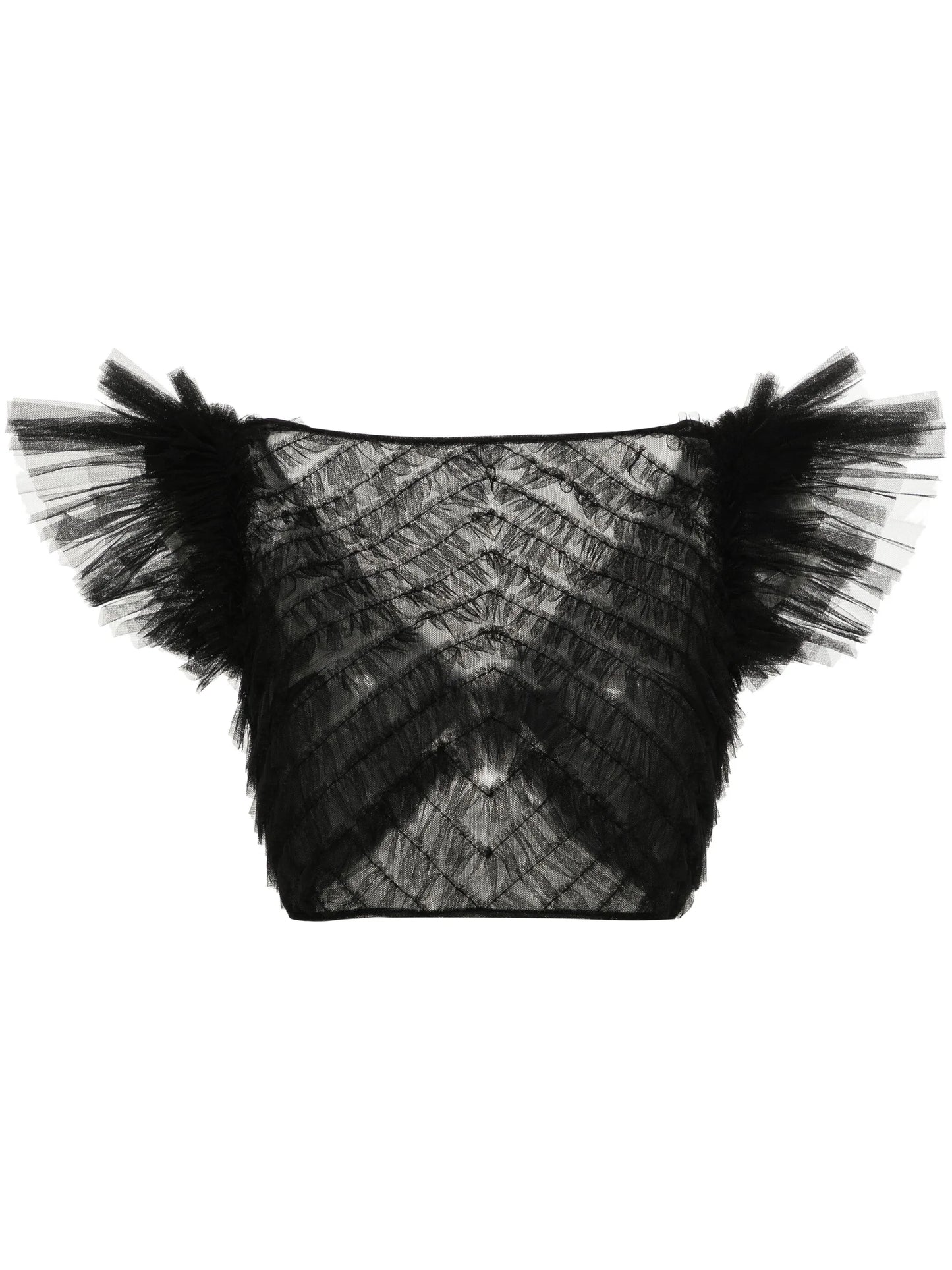 ruffled tulle top