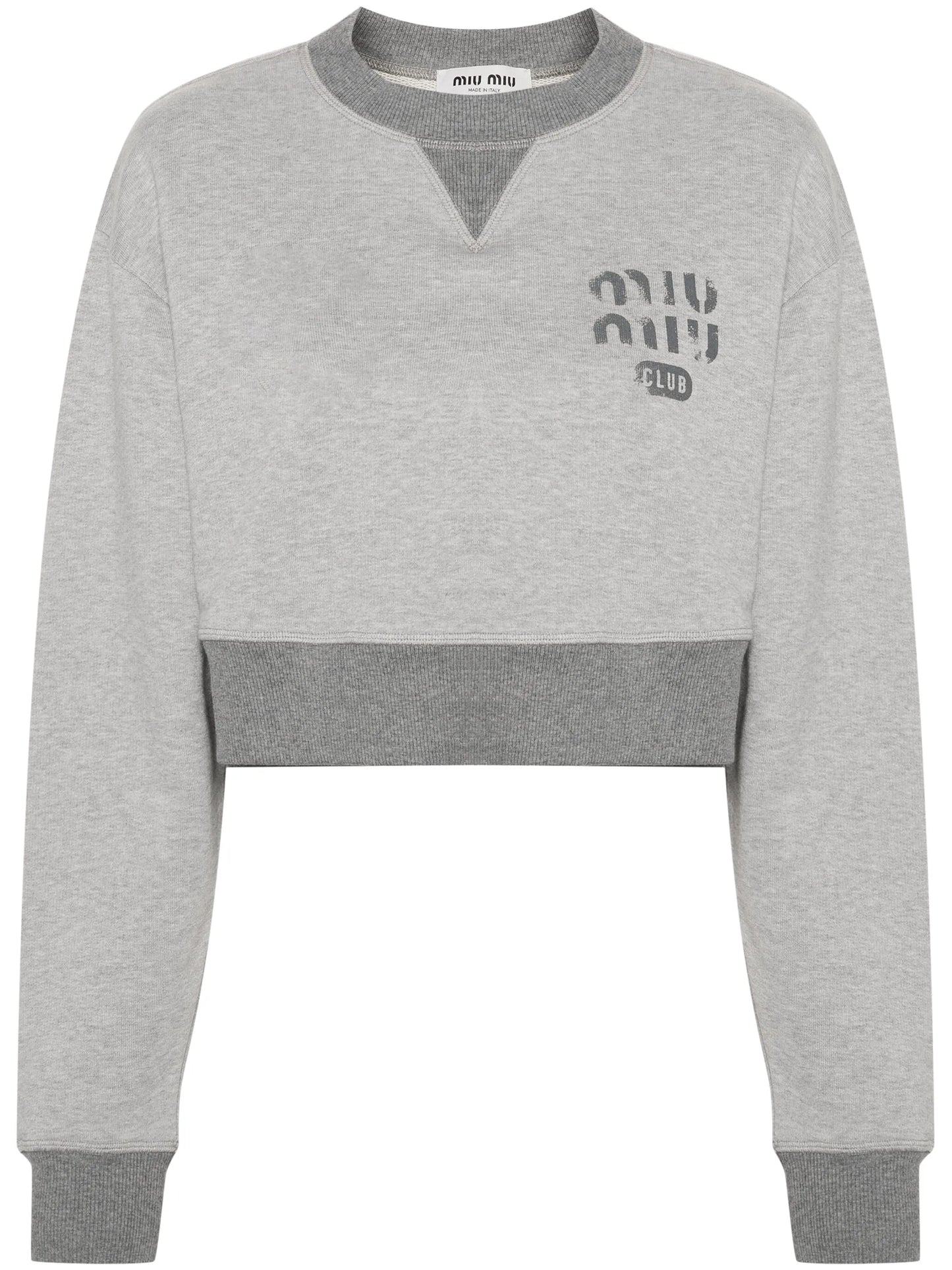 logo-print cropped cotton sweatshirt